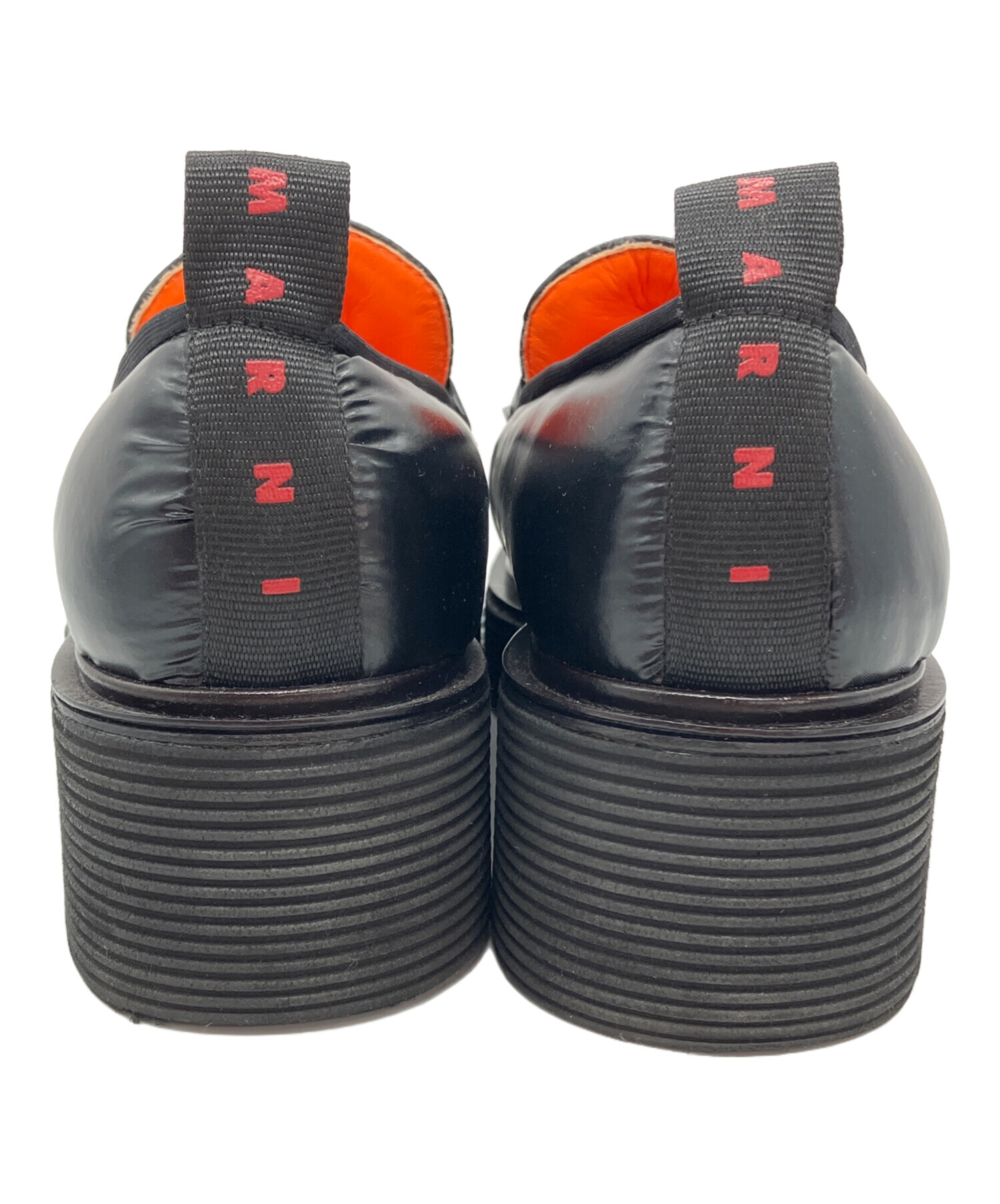 美品　マルニ　MARNI (37.5) ローファー　サイドゴア　スクエアトゥ 中古・古着通販】MARNI (マルニ) スクエアトゥローファー ブラック
