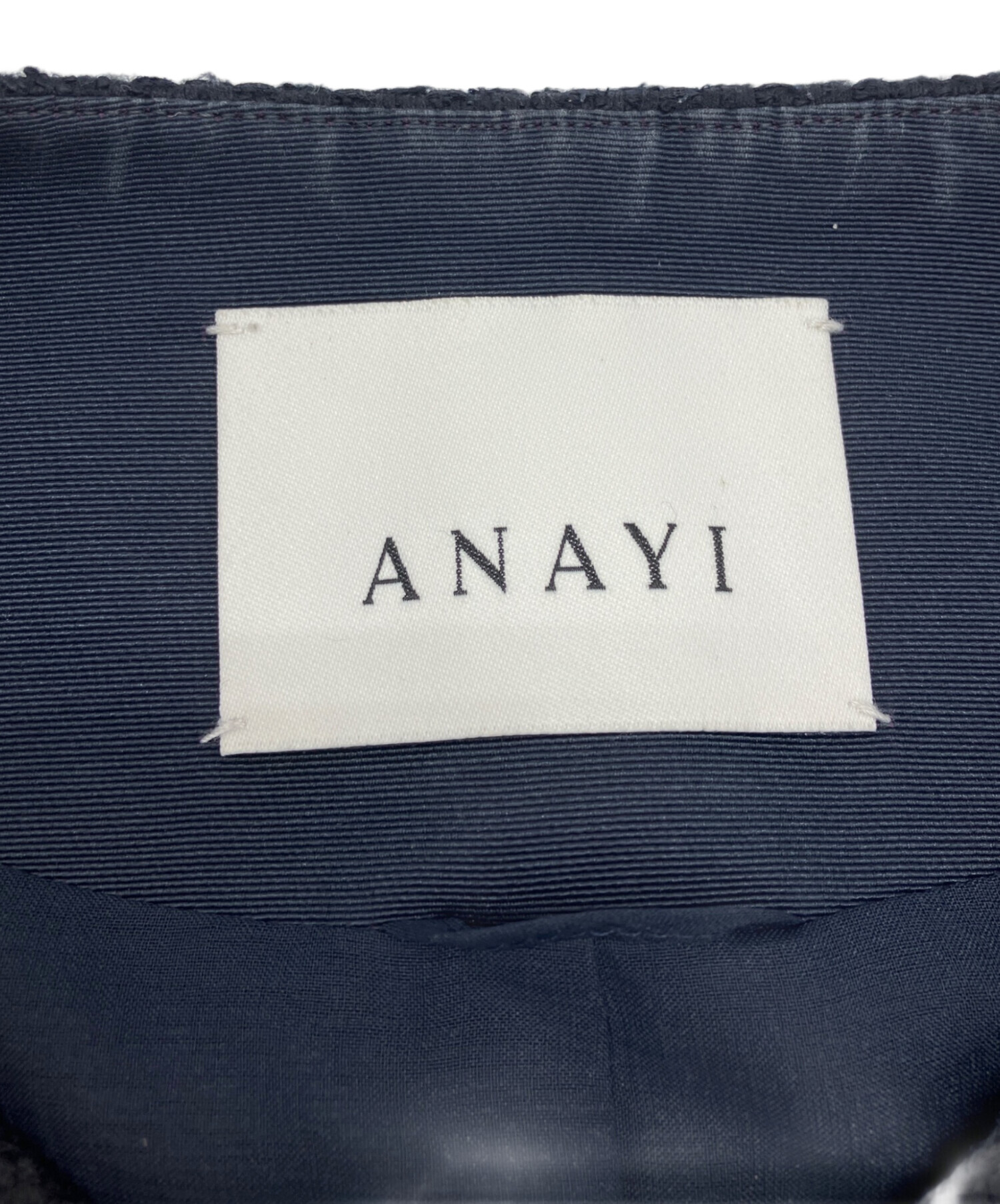 中古・古着通販】ANAYI (アナイ) ツイードジレ ネイビー サイズ:36