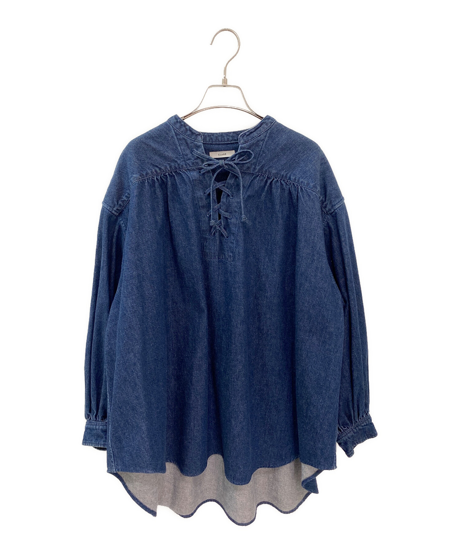 中古・古着通販】CLANE (クラネ) LACE UP DENIM TOPS インディゴ 