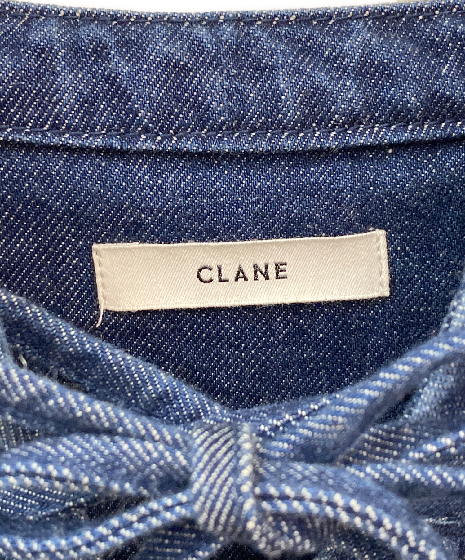 中古・古着通販】CLANE (クラネ) LACE UP DENIM TOPS インディゴ 