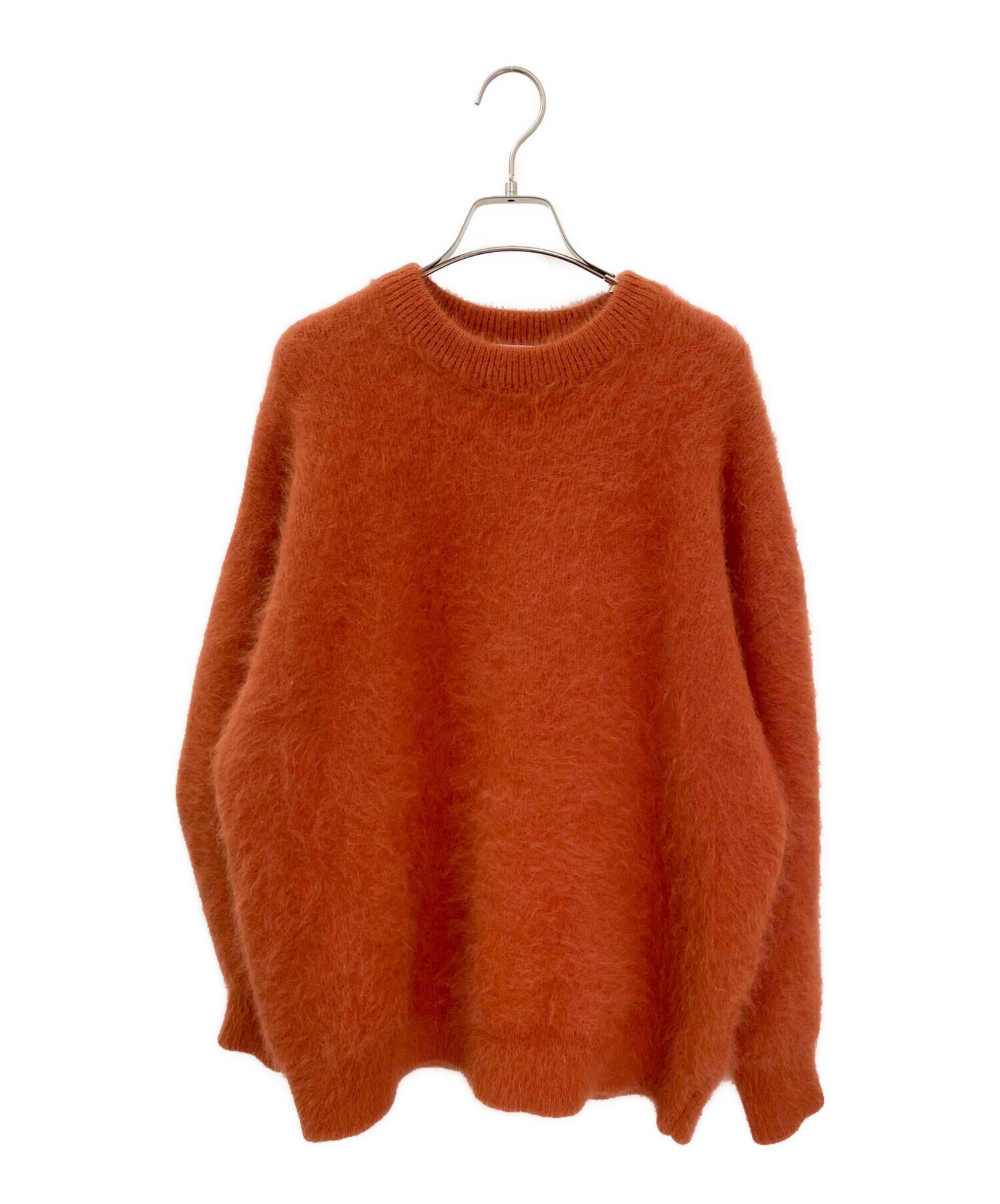 CLANE BULKY SLEEVE ANGORA KNIT TOPS オレンジ 中古・古着通販】CLANE (クラネ) BULKY SLEEVE ANGORA KNIT TOPS