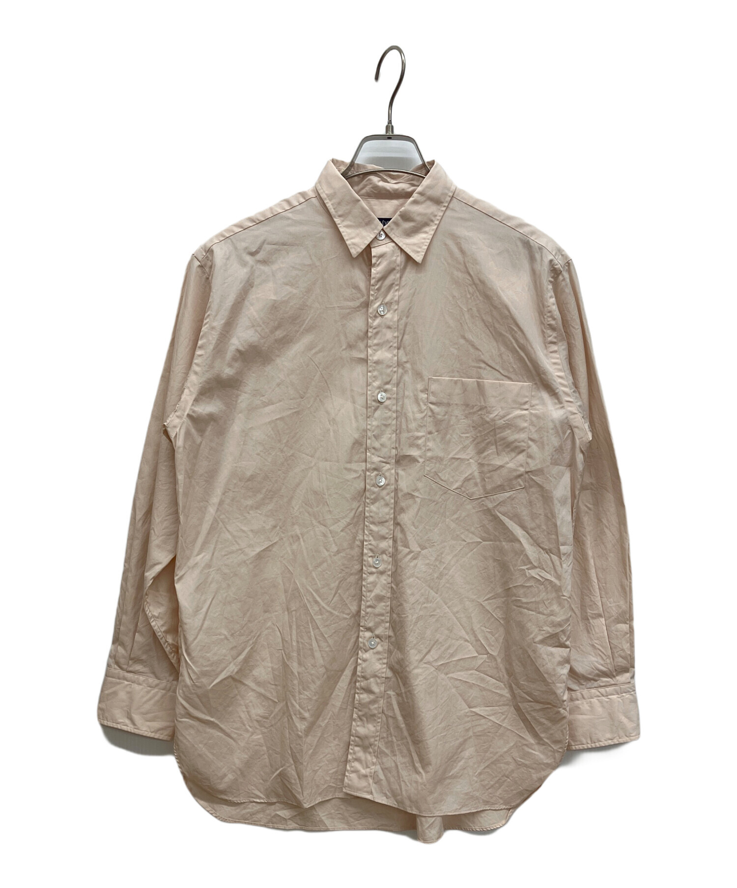 YLEVE イレーヴ カジュアルシャツ 2(M位) ベージュ 【古着】【中古】 中古・古着通販】YLEVE (イレーヴ) エステートキュプラストライプ