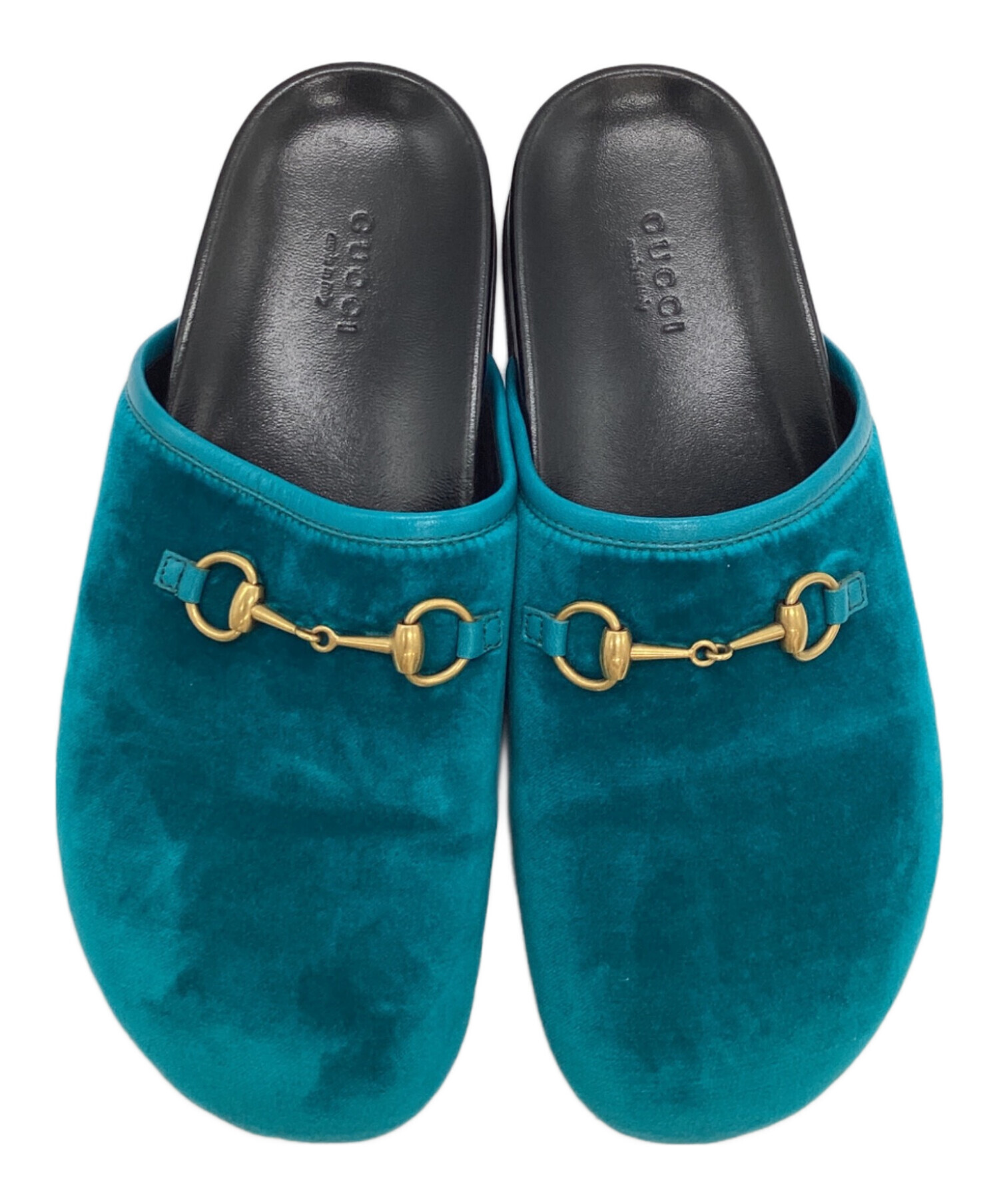中古・古着通販】GUCCI (グッチ) ビットベロアクロッグサンダル 