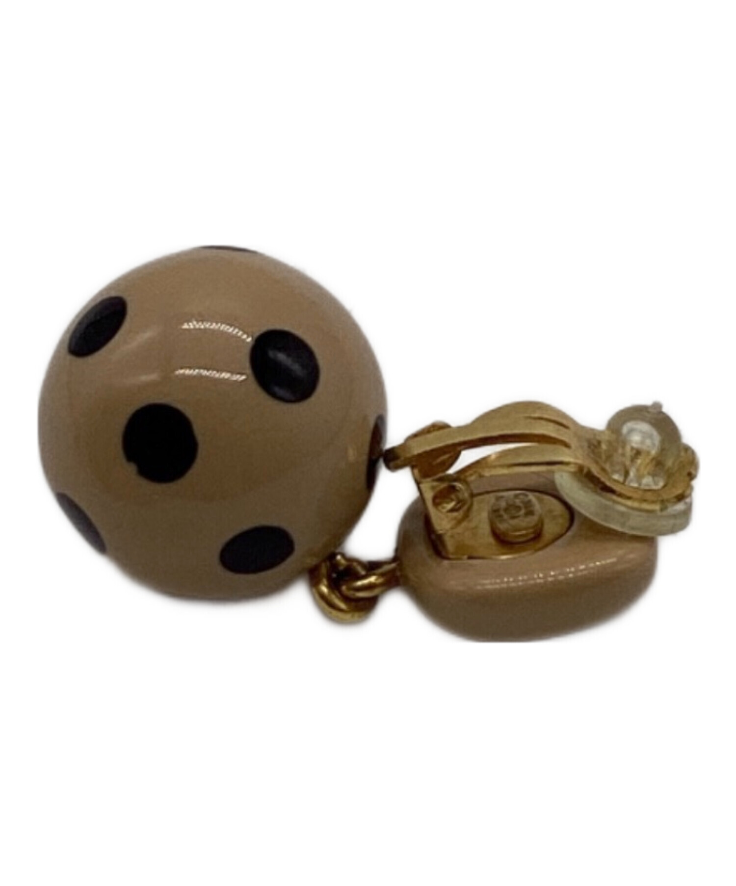 中古・古着通販】CHANEL (シャネル) ドットボール イヤリング ベージュ 