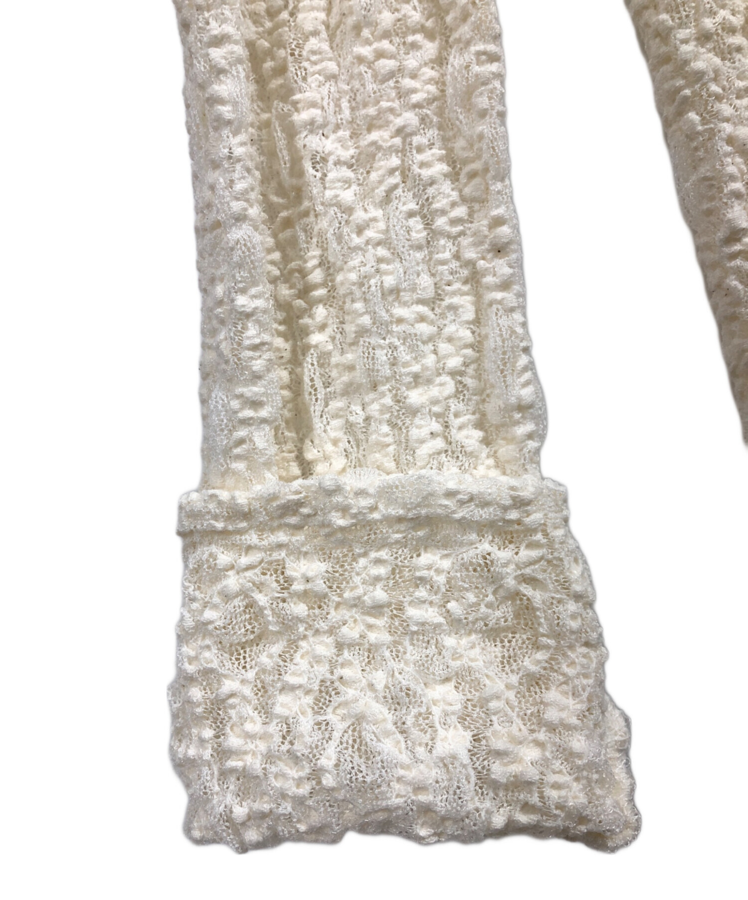 中古・古着通販】CLANE (クラネ) LADY LACE SHIRT ホワイト サイズ:1