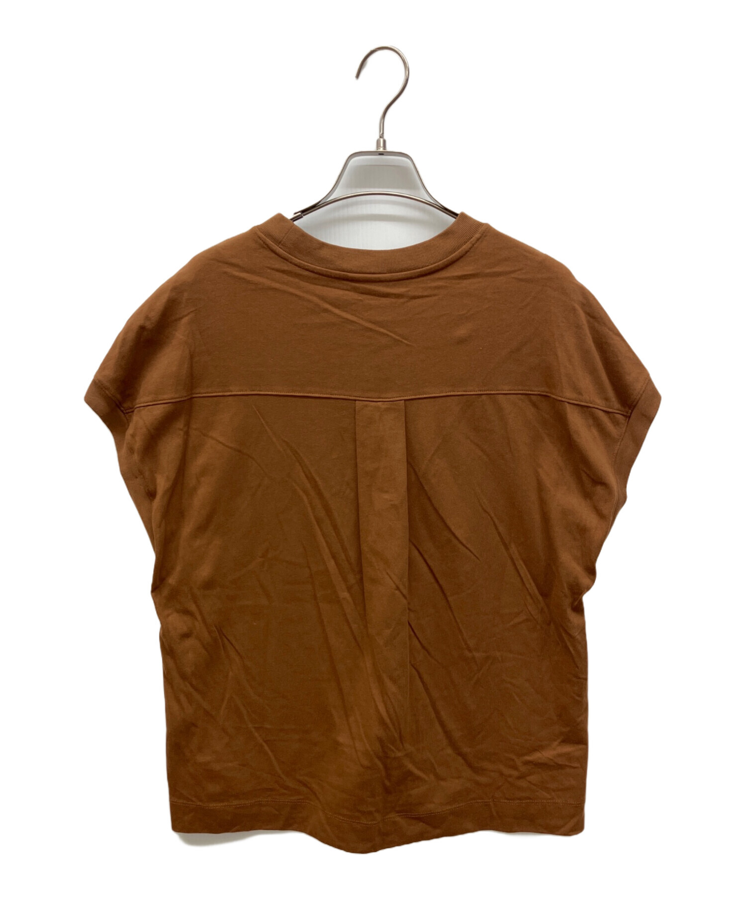 ドリスヴァンノッテン　デザインノースリーブカットソー　タンクトップ　ブラウン 中古・古着通販】DRIES VAN NOTEN (ドリスヴァンノッテン