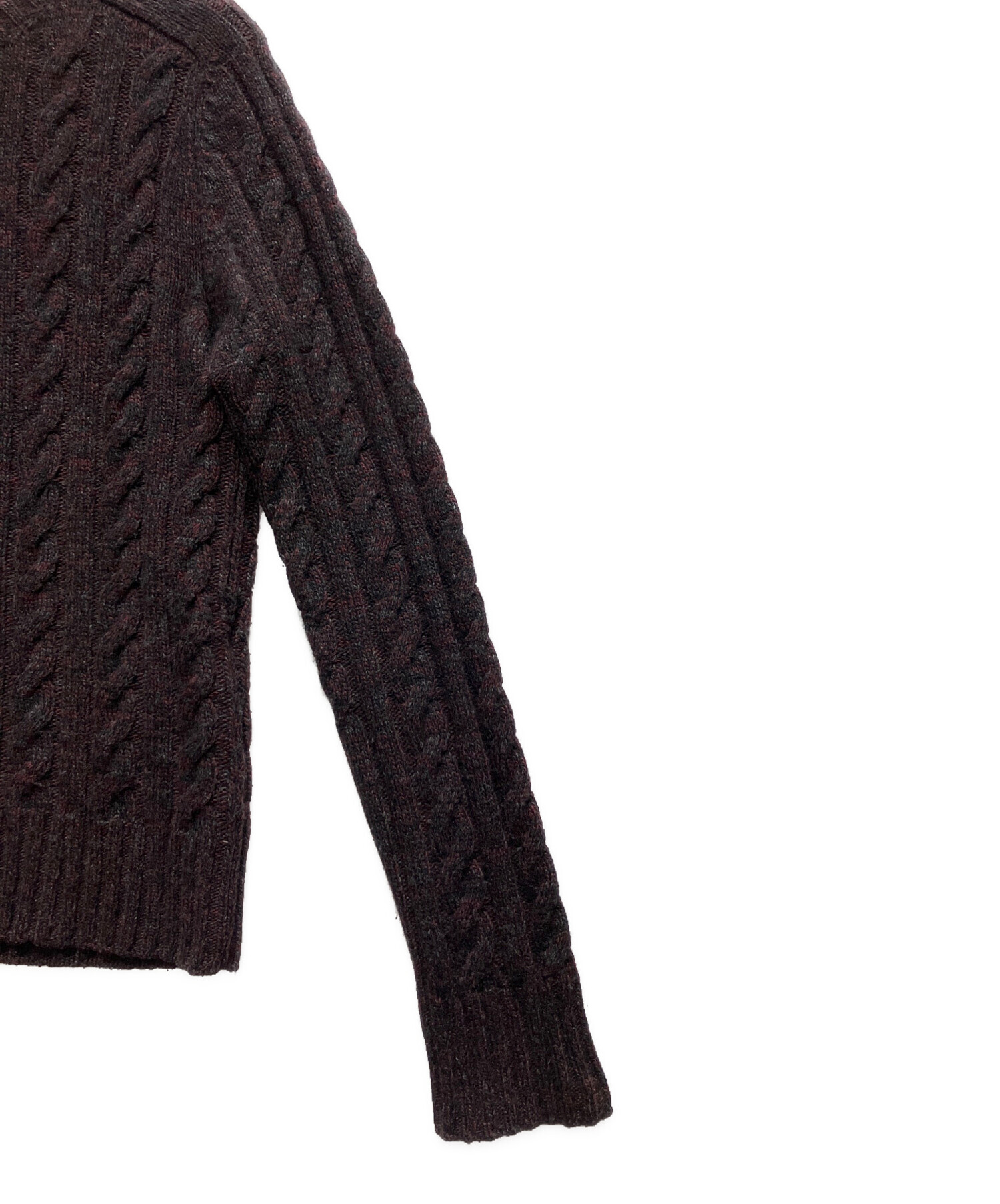 中古・古着通販】PRADA (プラダ) カシミヤ混ケーブルニット パープル