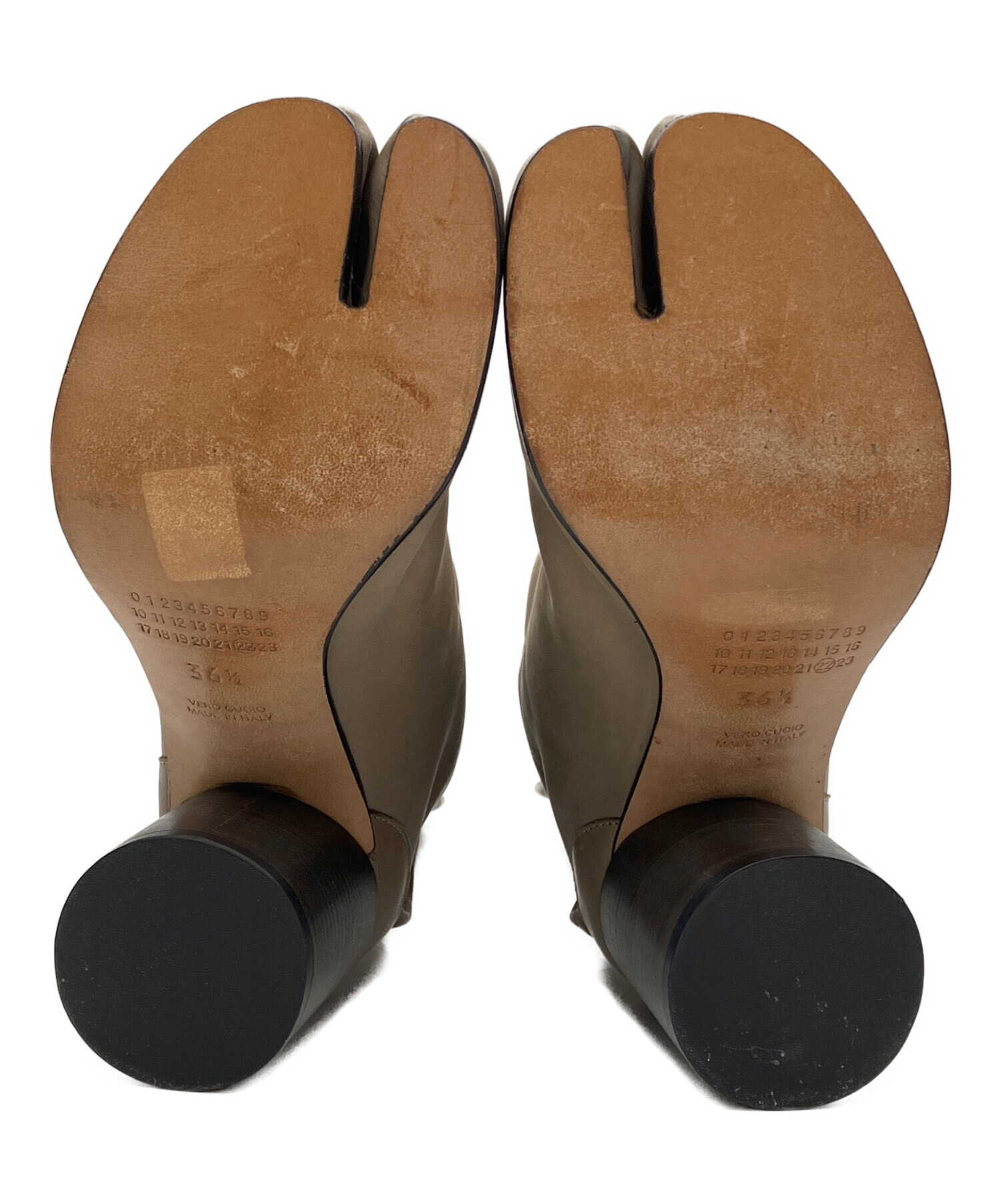 Maison Margiela Tabi ベージュ ペーパー 35.5 中古・古着通販】Maison Margiela (メゾンマルジェラ) TABI HEEL BOOTS