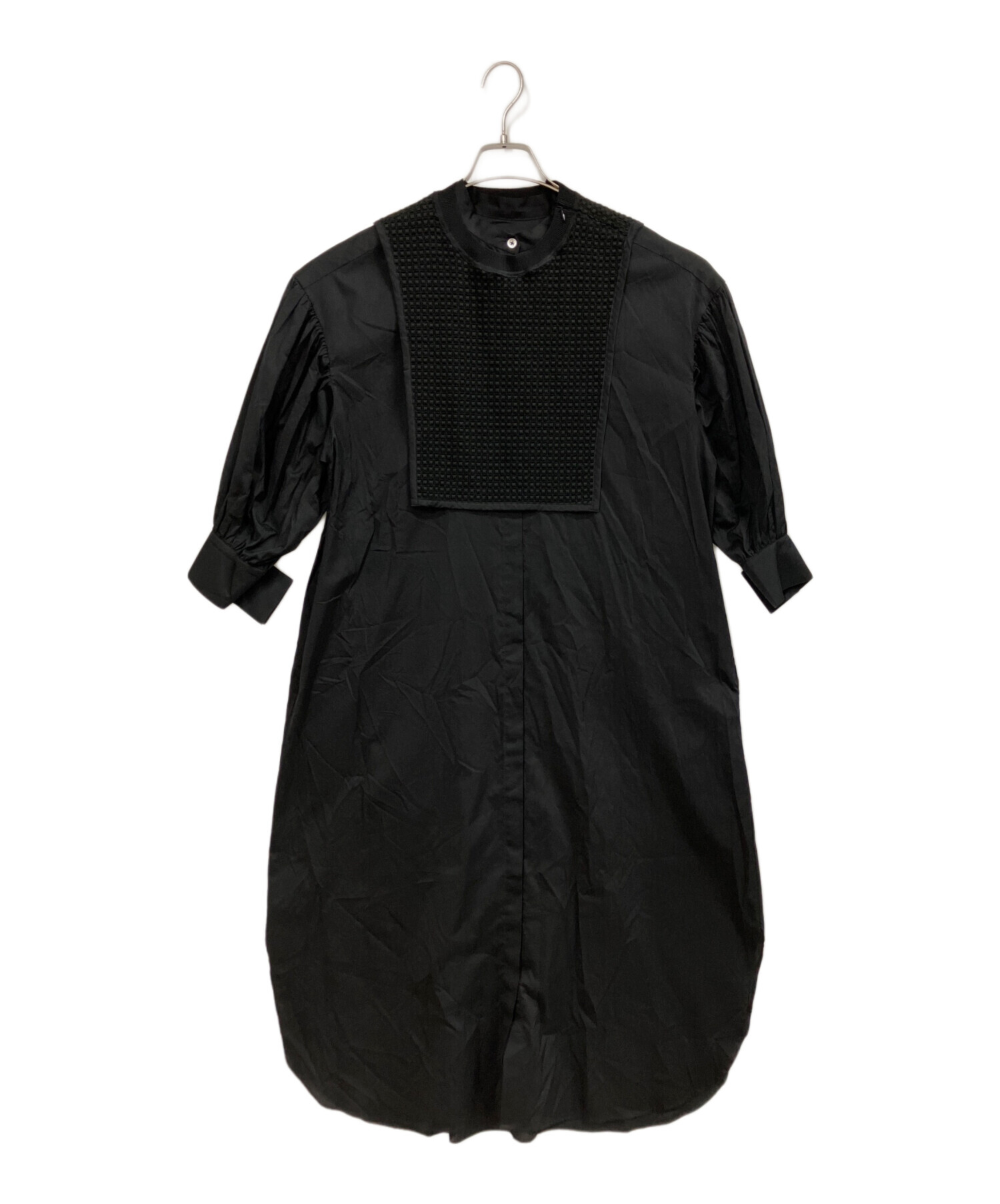 中古・古着通販】JOSEPH (ジョゼフ) 付け襟ワンピース ブラック サイズ