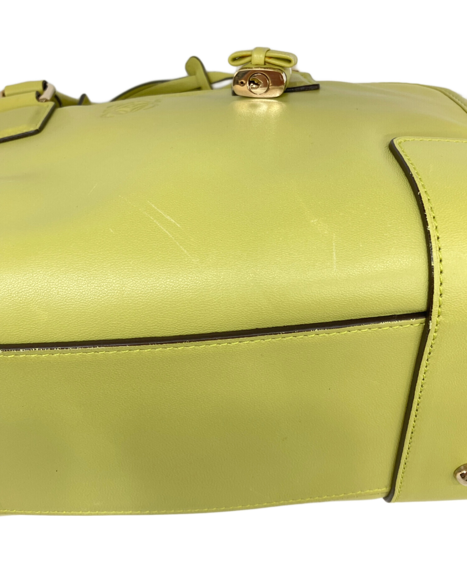 LOEWE 現行アマソナ28 ショルダー ハンドバッグ レザー ライトグリーン 中古・古着通販】LOEWE (ロエベ) アマソナ28 ハンドバッグ ライト