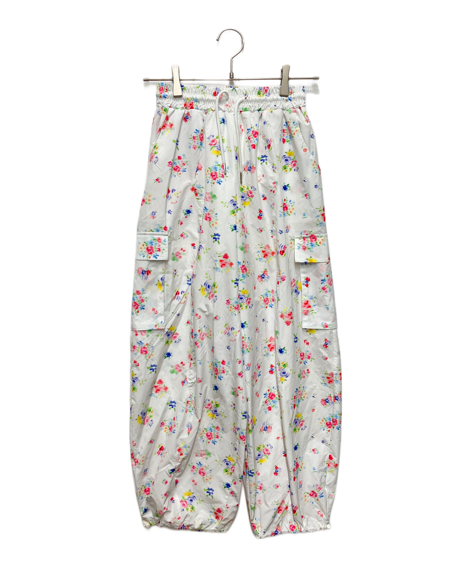 中古・古着通販】POPPY (ポピー) FLORAL WAVE CARGO PANTS ホワイト