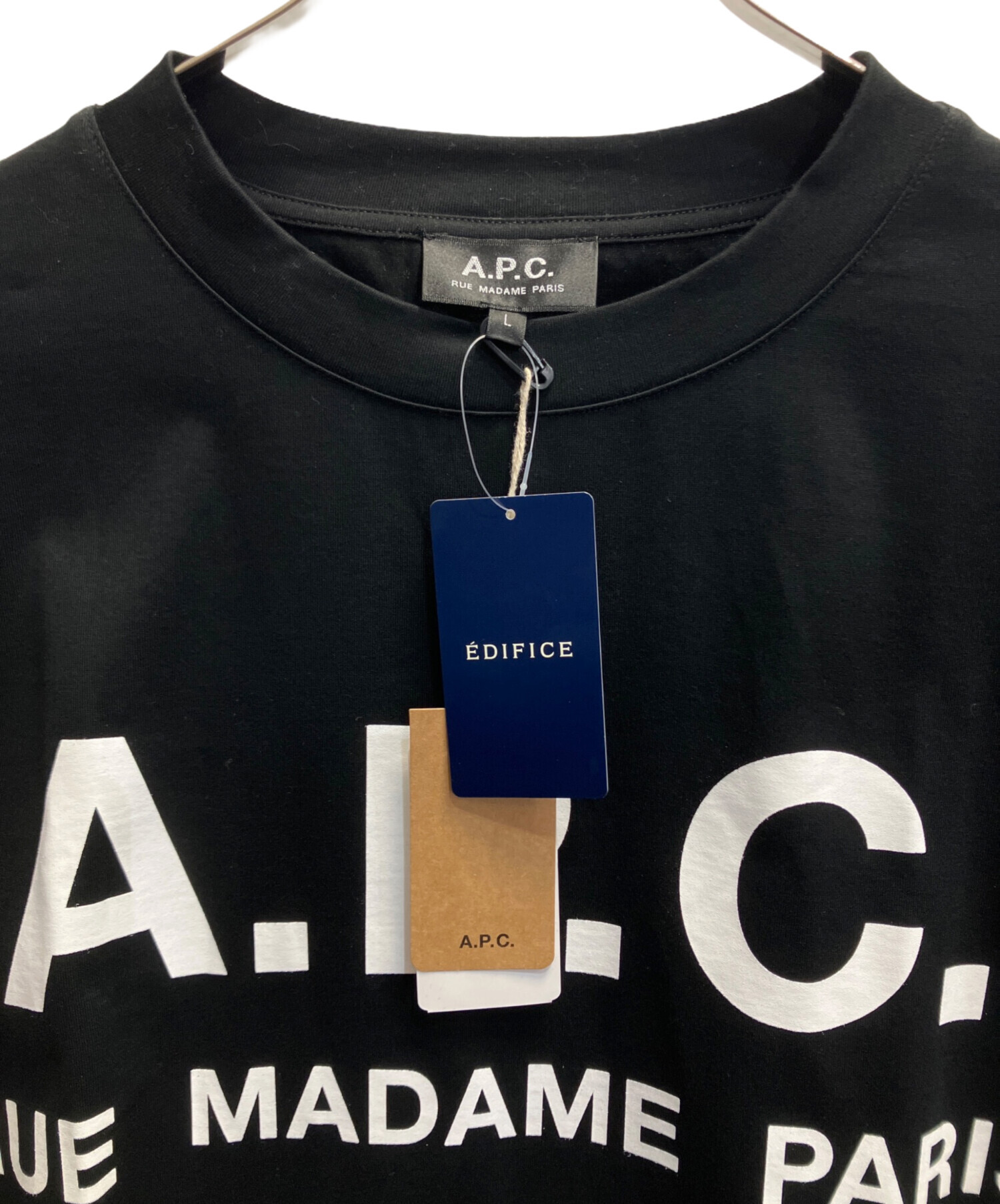 A.P.C. エディフィス別注 ビッグロゴ Tシャツ M 新品未使用 中古・古着通販】A.P.C. (アーペーセー) EDIFICE (エディフィス) 別注
