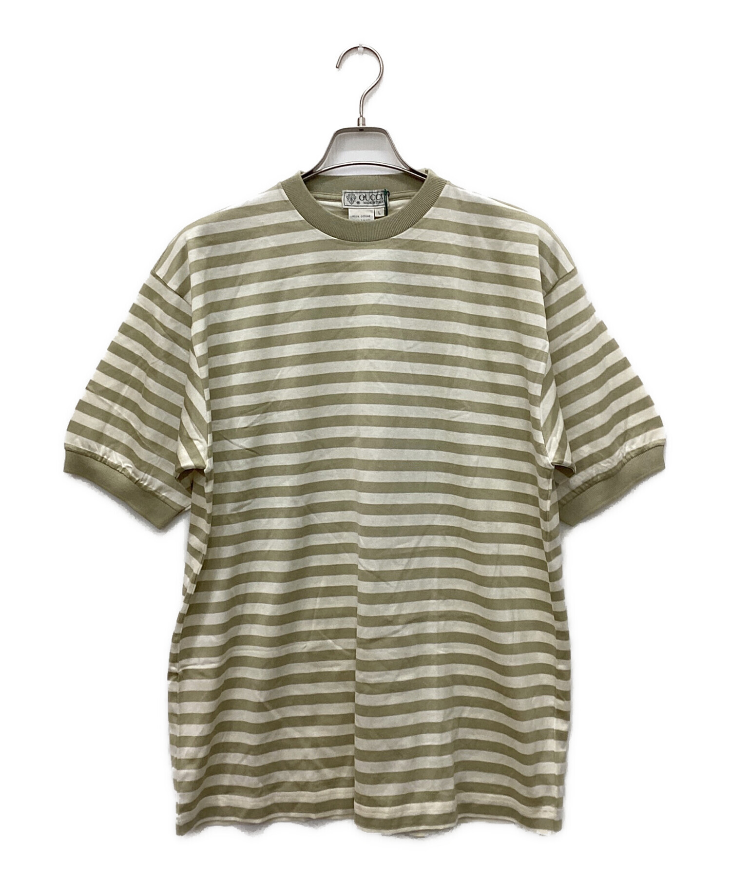中古・古着通販】GUCCI (グッチ) OLDバック刺繍ボーダーTシャツ