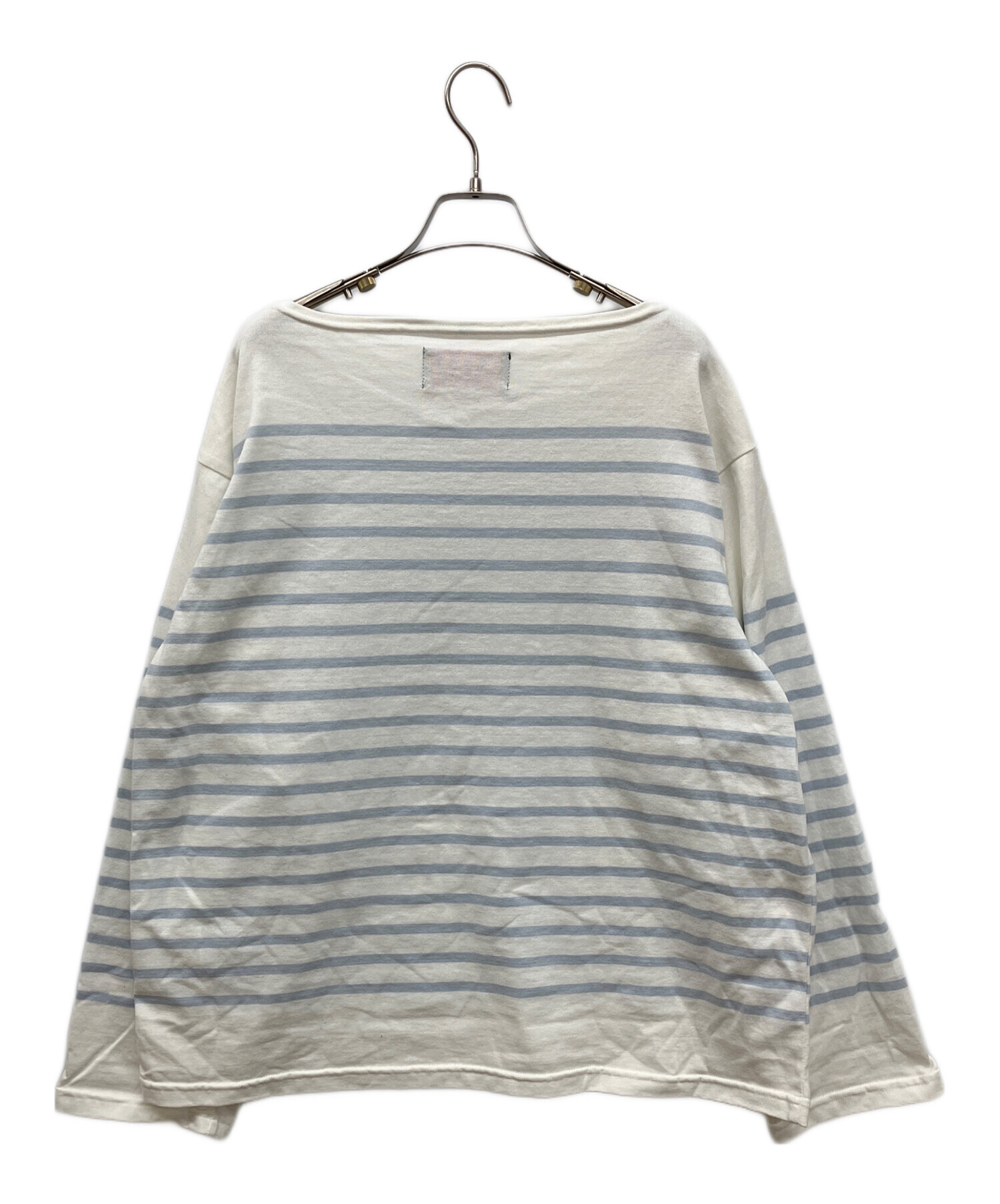 OUTIL ウティ Tシャツ・カットソー 0(XS位) 白x深緑(ボーダー) 【古着】【中古】 中古・古着通販】OUTIL (ウティ) バスクシャツ ボーダーロングスリーブ