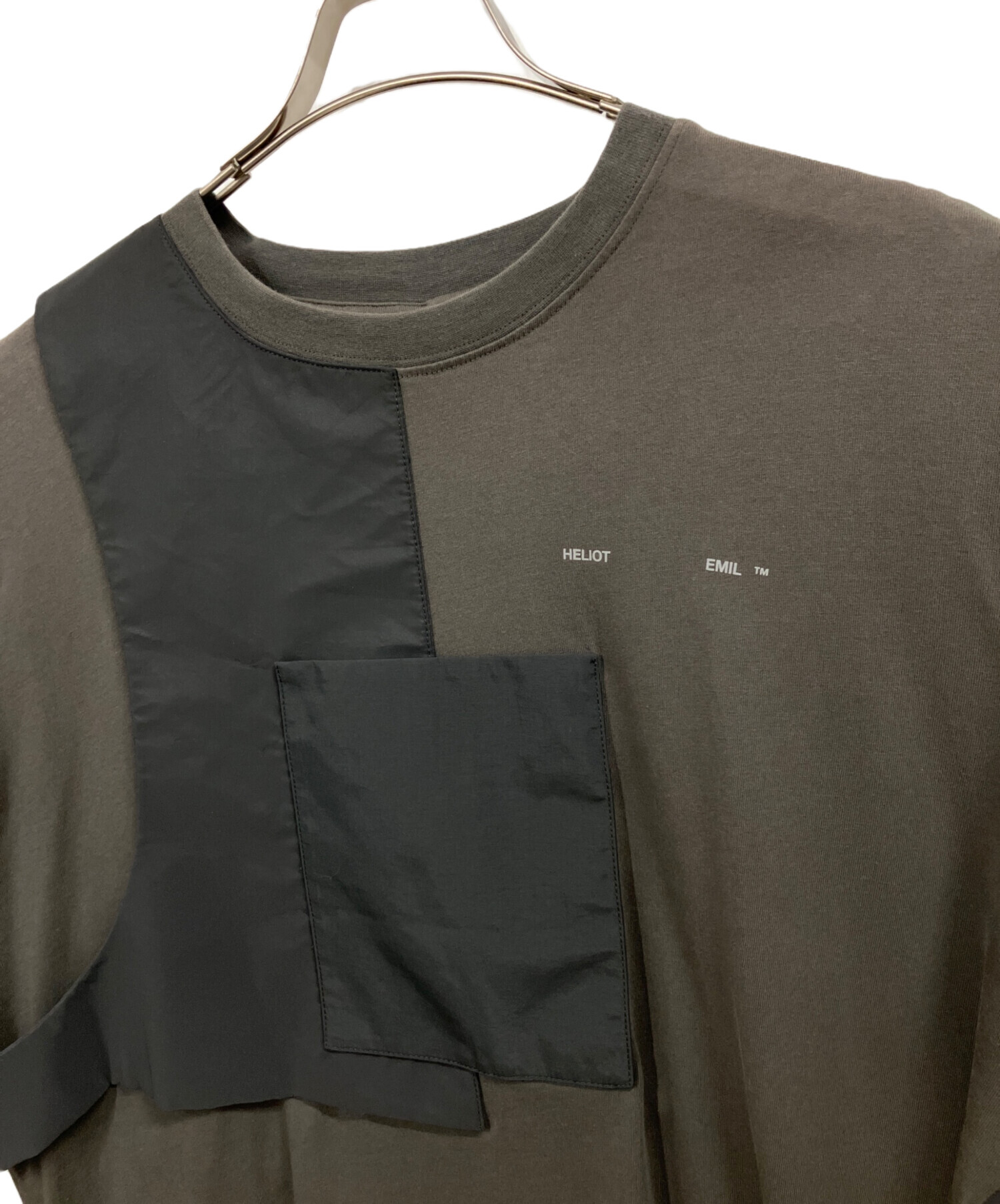 中古・古着通販】HELIOT EMIL (ヘリオットエミル) ドッキングTシャツ