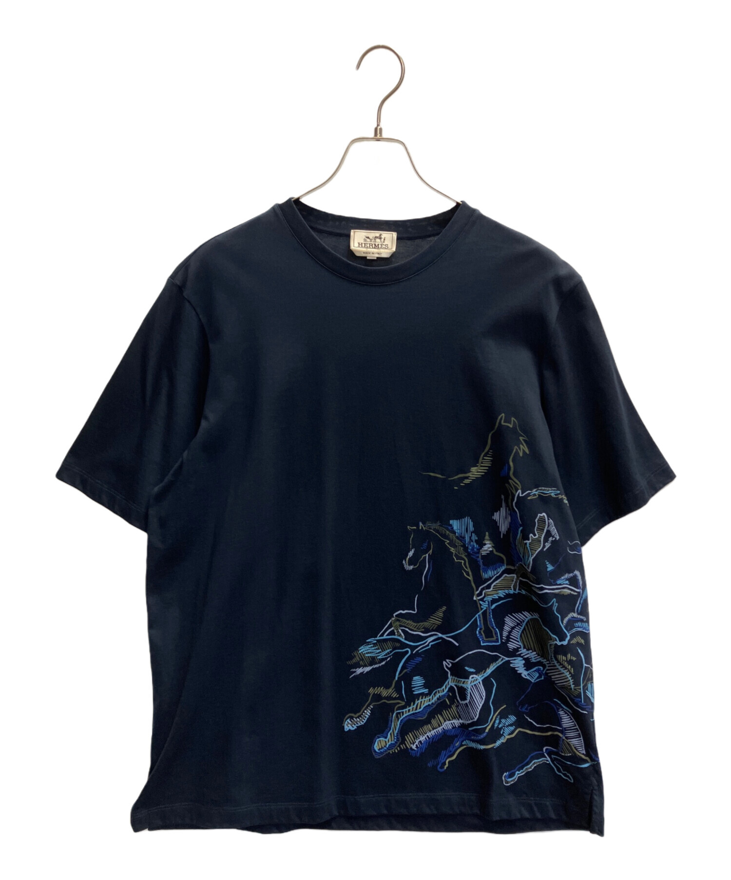 中古・古着通販】HERMES (エルメス) Tシャツ ネイビー サイズ:L
