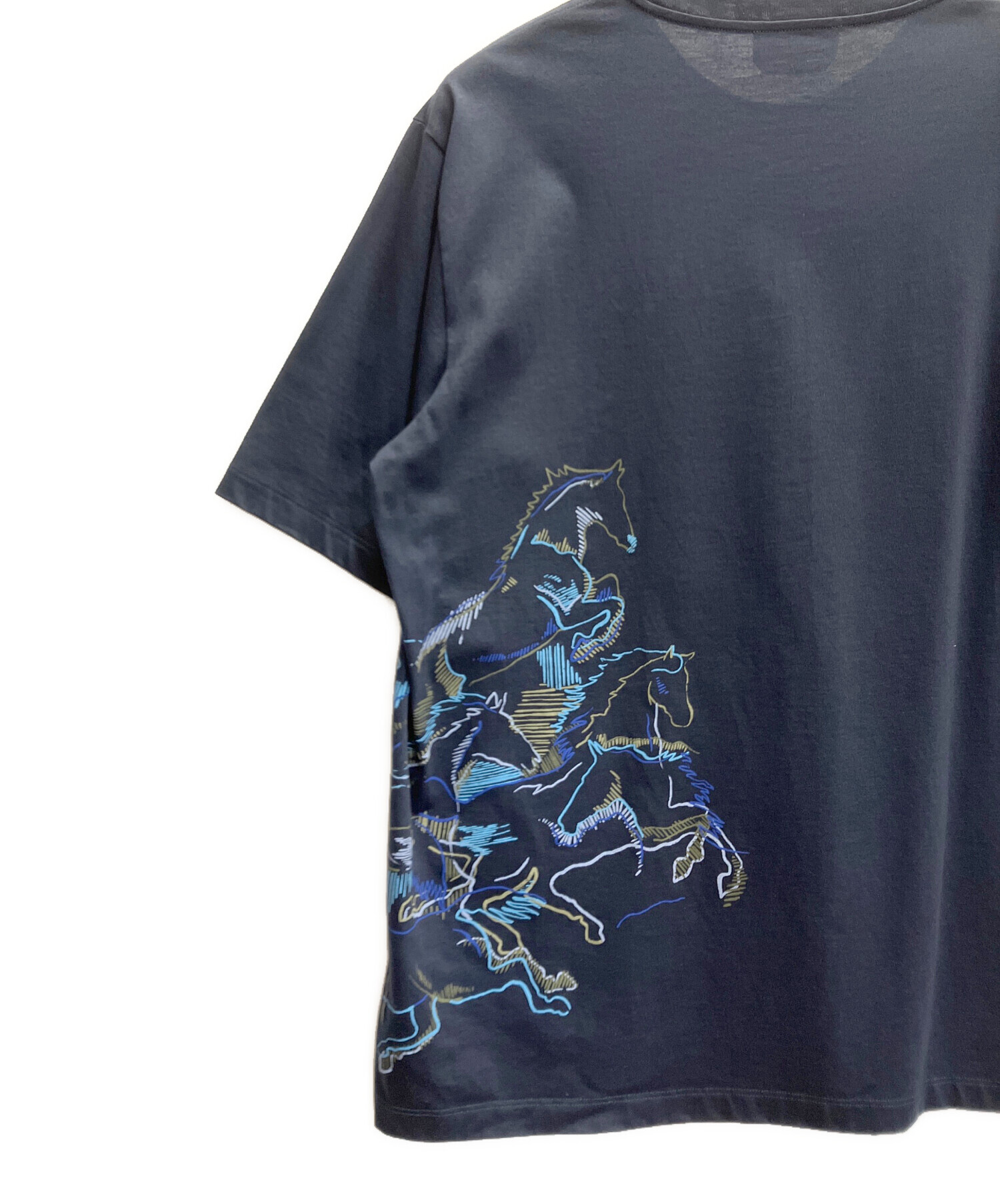 中古・古着通販】HERMES (エルメス) Tシャツ ネイビー サイズ:L