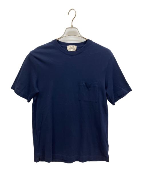 中古・古着通販】HERMES (エルメス) ポケットTシャツ ネイビー サイズ