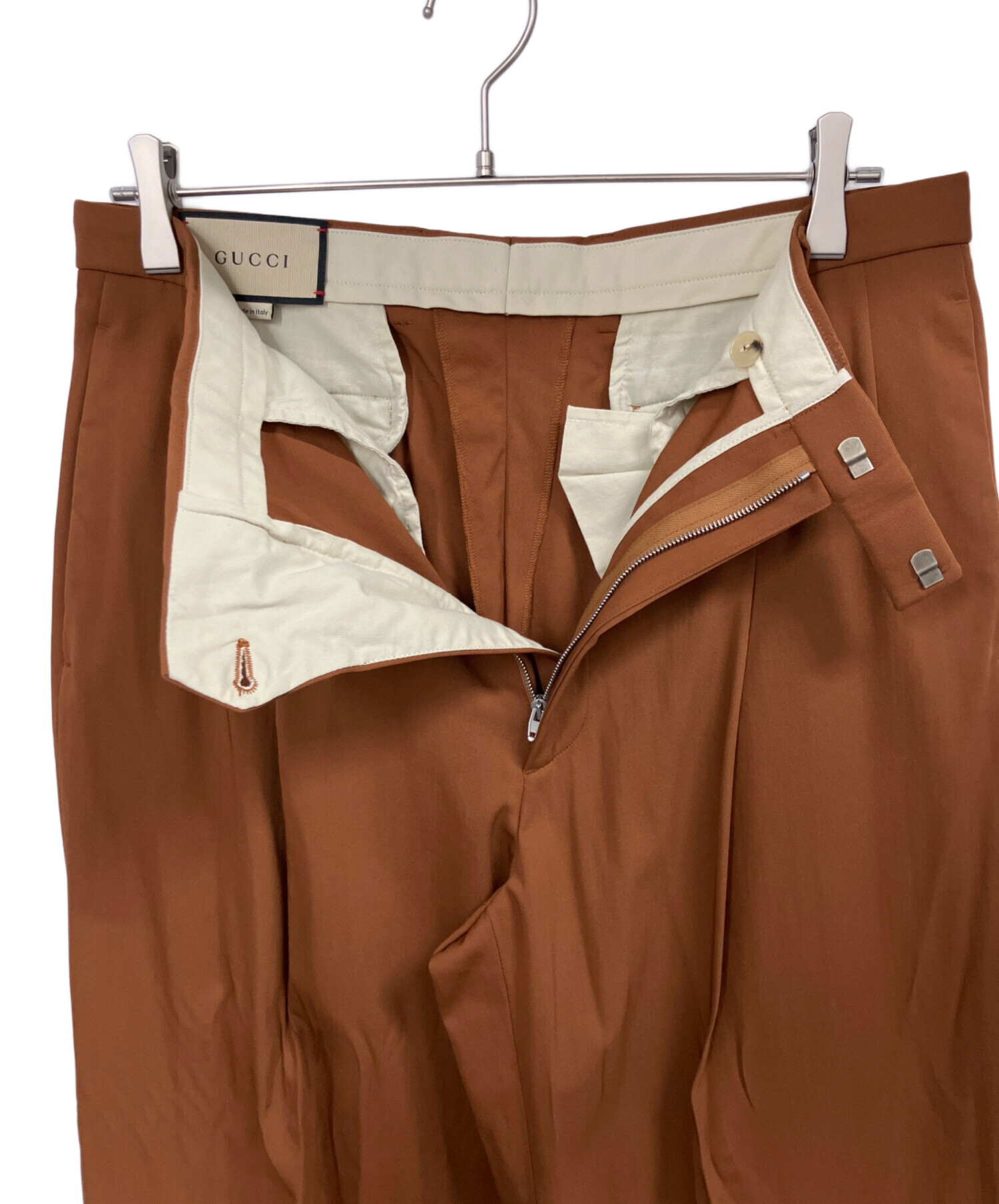 中古・古着通販】GUCCI (グッチ) グッチラベルトラウザーパンツ