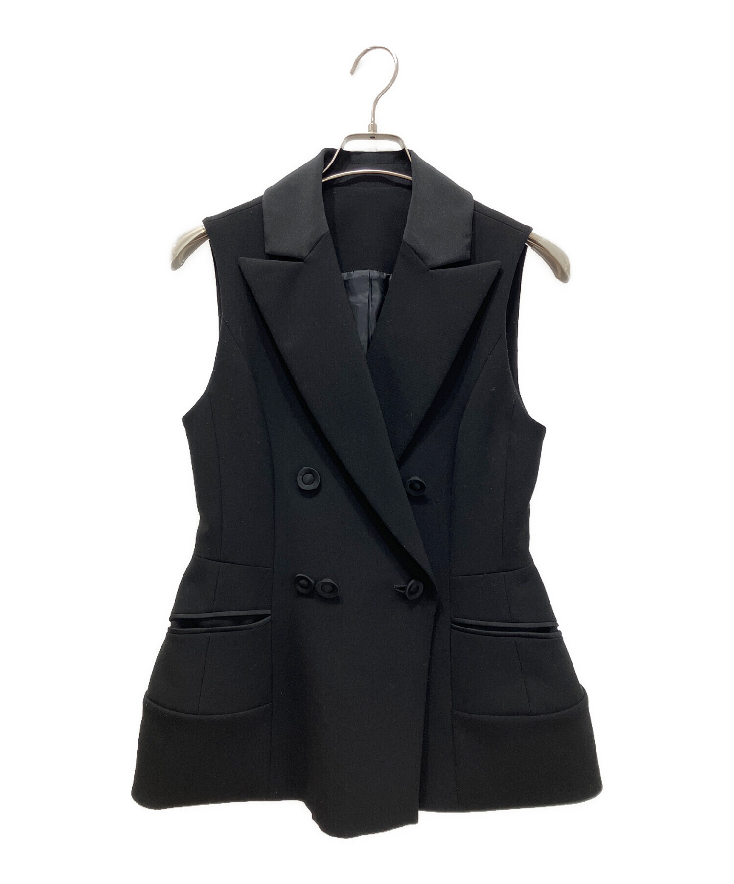 cygne シーニュダックジレ Marineブラック黒 中古・古着通販】cygne (シーニュ) スワンジレ ブラック｜ブランド