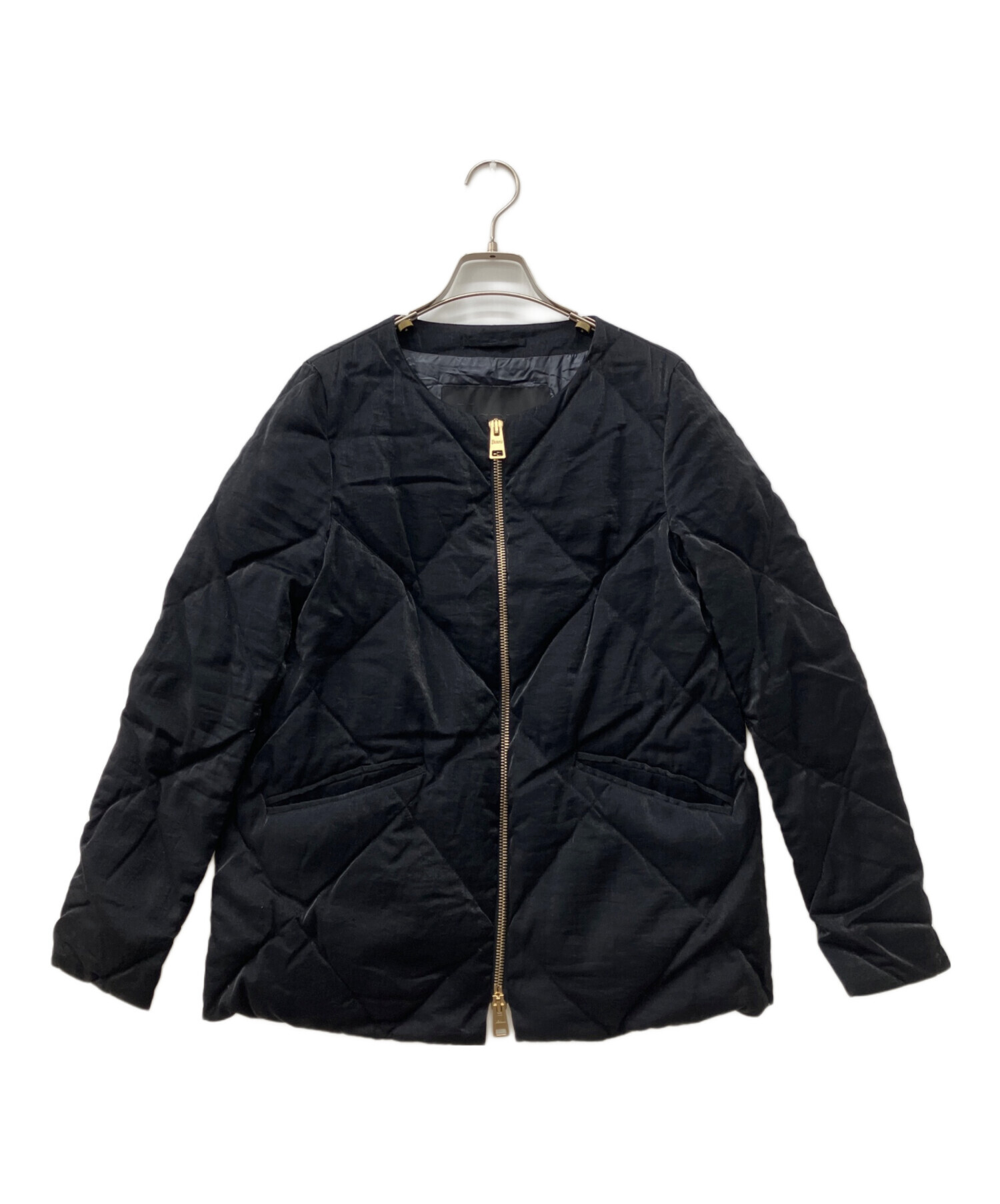 未使用 HERNO ヘルノ ブルゾン 42 ブラック 黒 中古・古着通販】HERNO (ヘルノ) ダウンジャケット ブラック サイズ:42