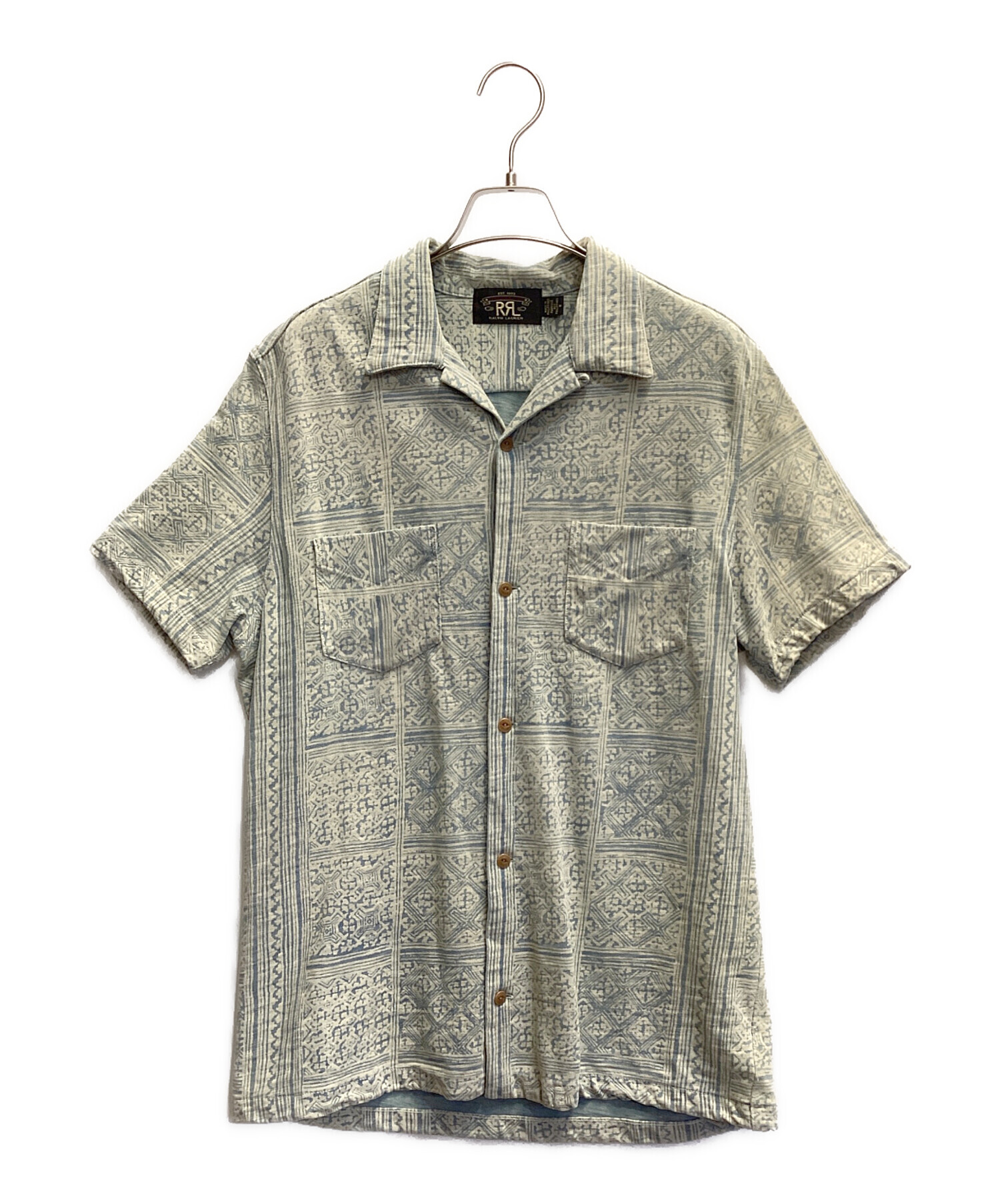 中古・古着通販】RRL (ダブルアールエル) 総柄オープンカラーシャツ 