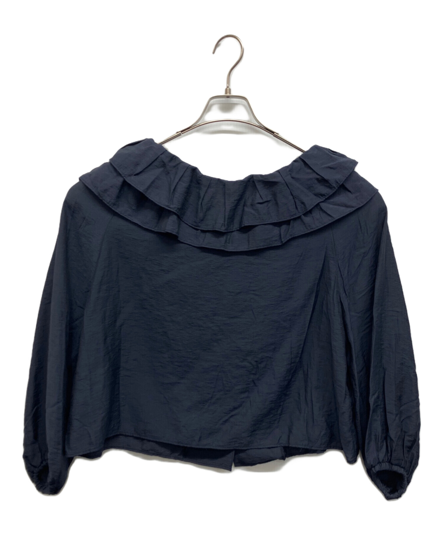 良品 24SS La boutique BonBon ラブティックボンボン ギャザーフリルリボンブラウス シャツ LBZ1041304A0001 F ホワイト レディース 古着 中古 USED La boutique BonBon - 良品 24SS La boutique BonBon ラブティック