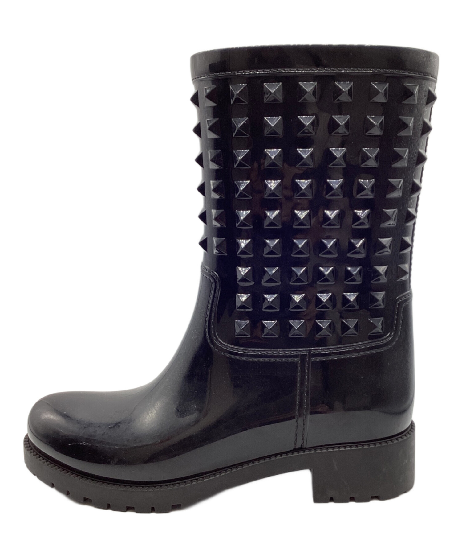 Valentino 新品バーガンディ スタッズ レインブーツ Valentino 新品バーガンディ スタッズ レインブーツ Valentino 新品