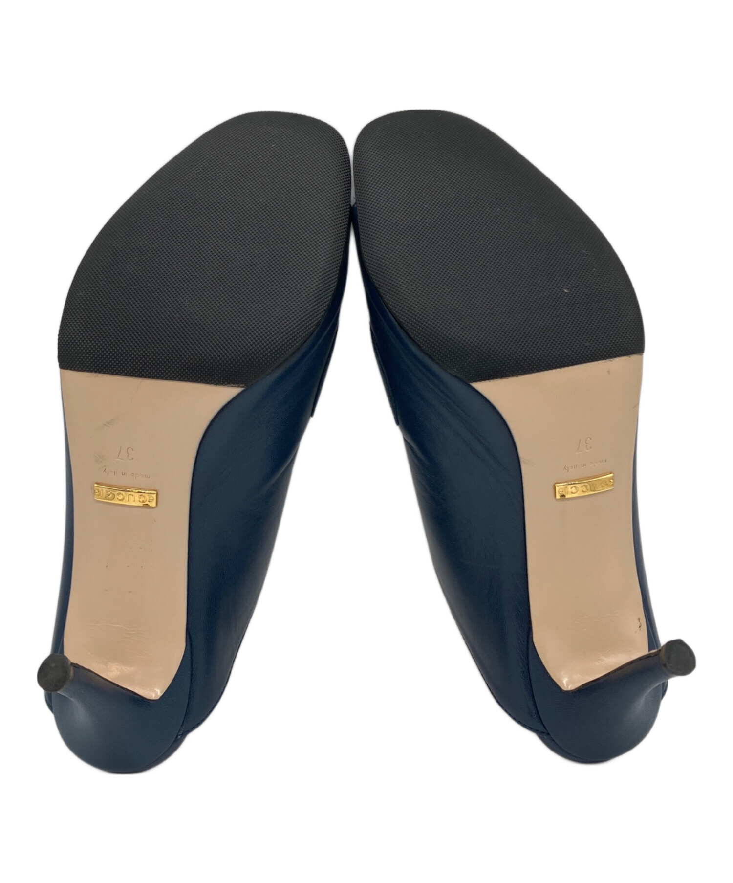 中古・古着通販】GUCCI (グッチ) ミュール ネイビー サイズ:37