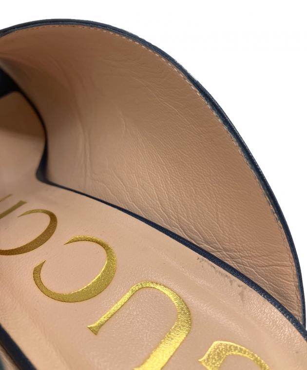 中古・古着通販】GUCCI (グッチ) ミュール ネイビー サイズ:37