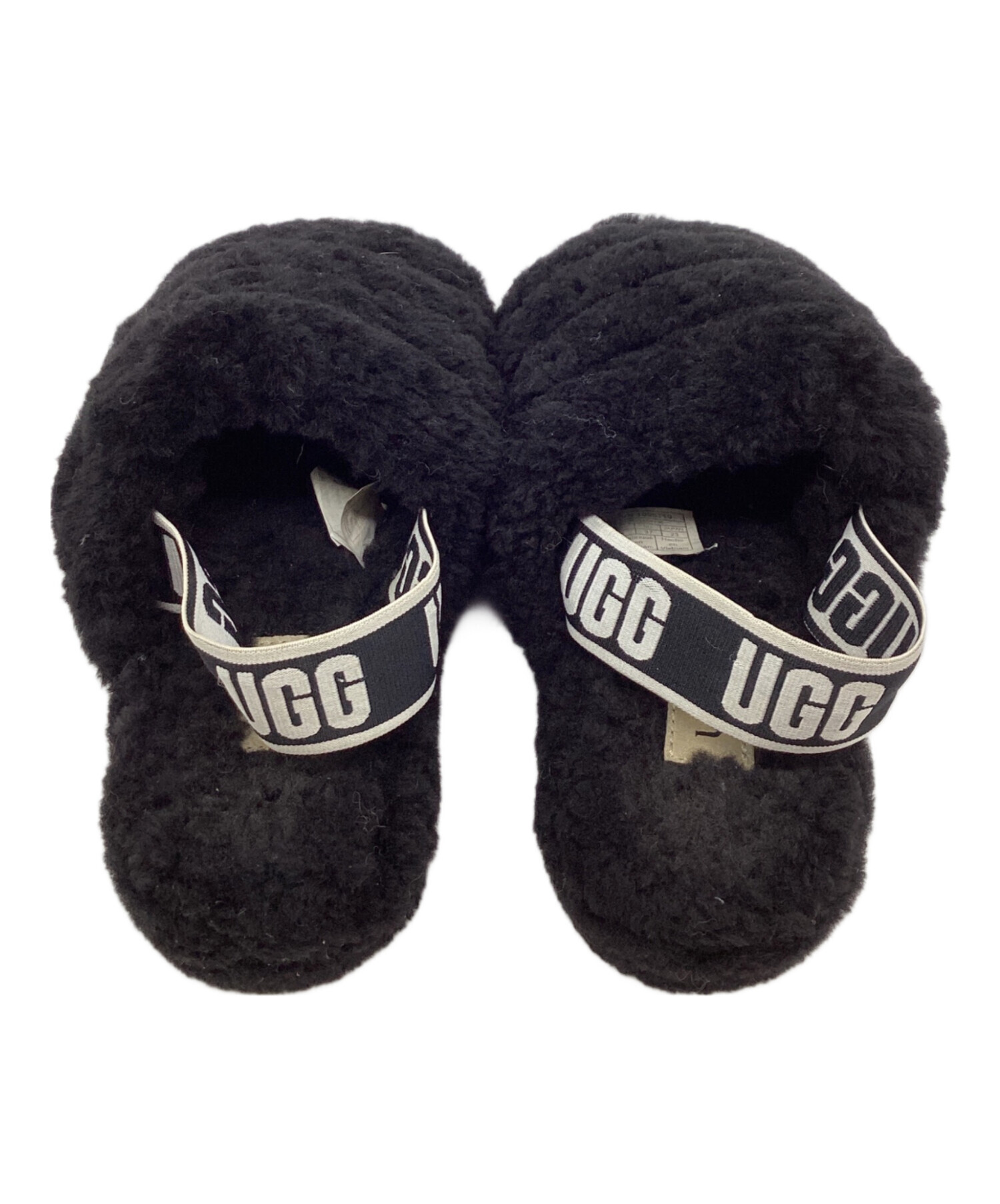 【美品】UGG FLUFF YEAH SLIDE ボアサンダル 黒 23㎝ 中古・古着通販】UGG (アグ) Fluff Yeah Slide（フラッフ イヤー