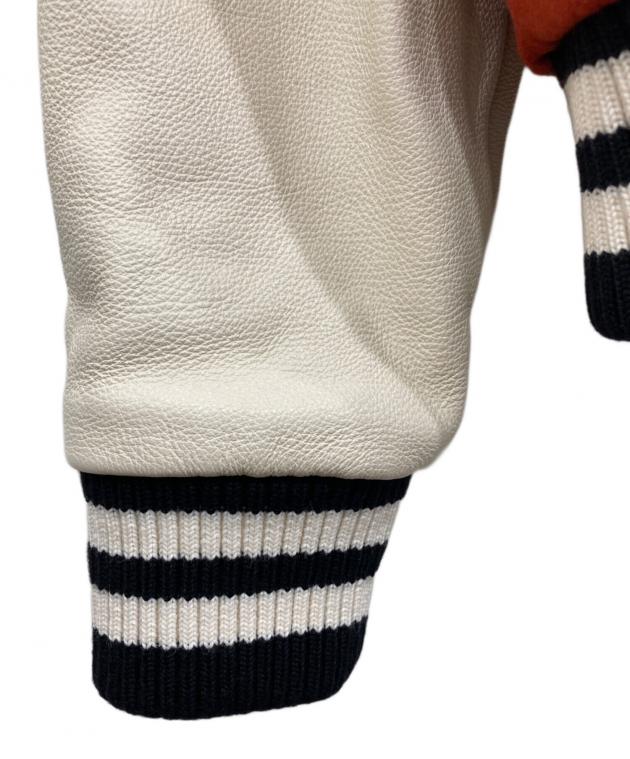 中古・古着通販】MAISON KITSUNE (メゾンキツネ) レザー切替スタジャン