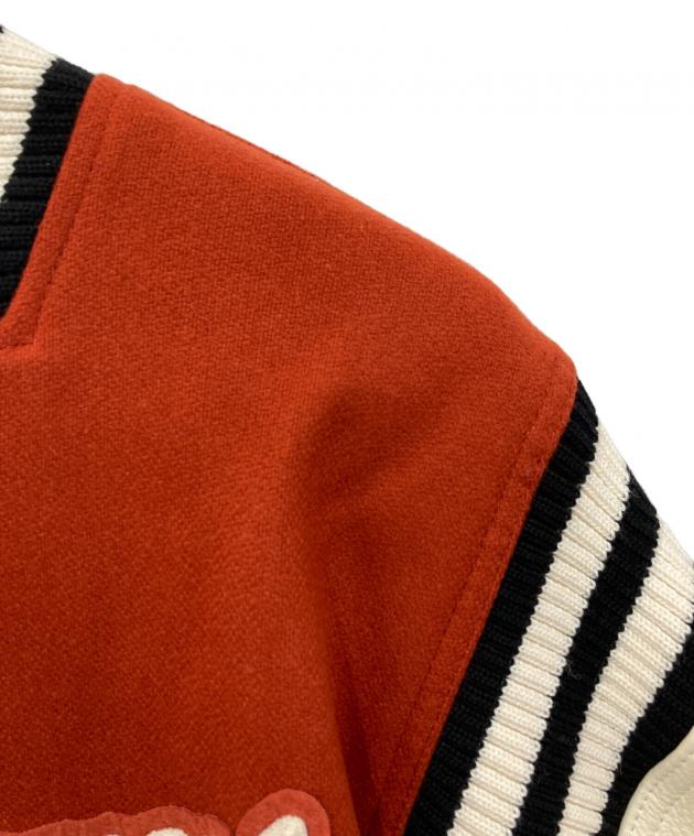 中古・古着通販】MAISON KITSUNE (メゾンキツネ) レザー切替スタジャン