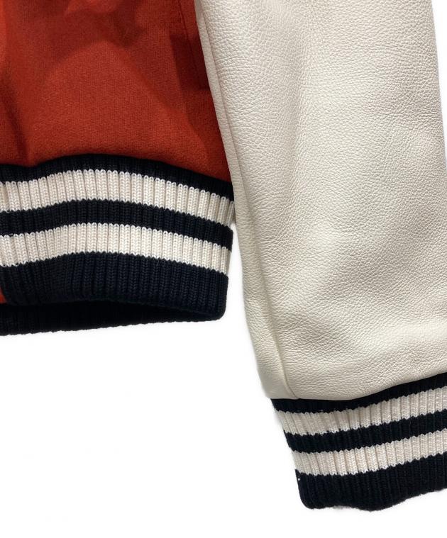 中古・古着通販】MAISON KITSUNE (メゾンキツネ) レザー切替スタジャン