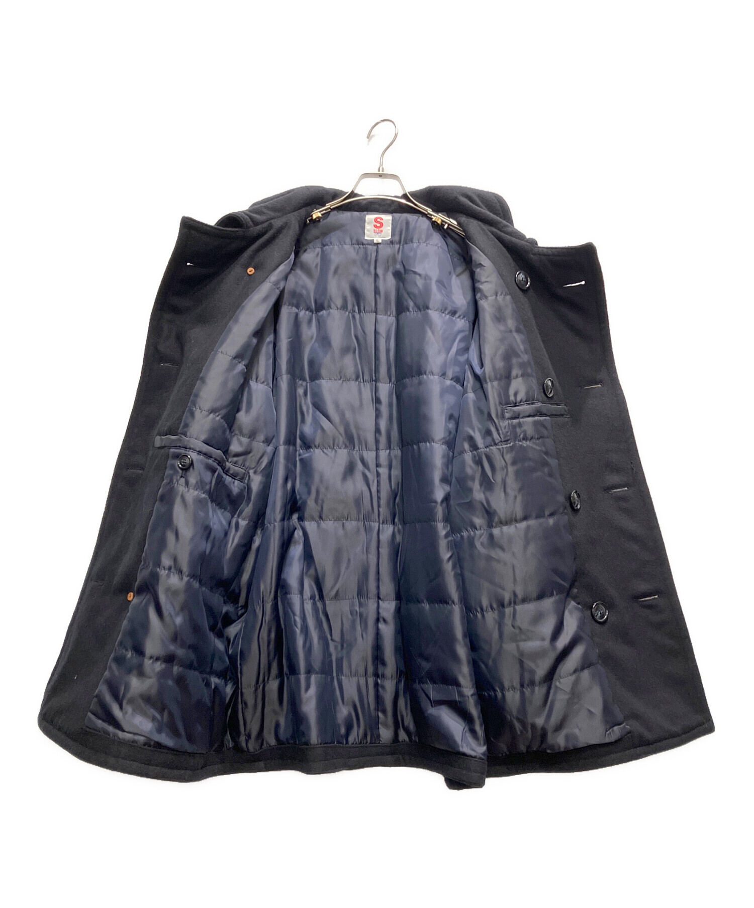 中古・古着通販】slow tempo (スローテンポ) Pコート ネイビー サイズ