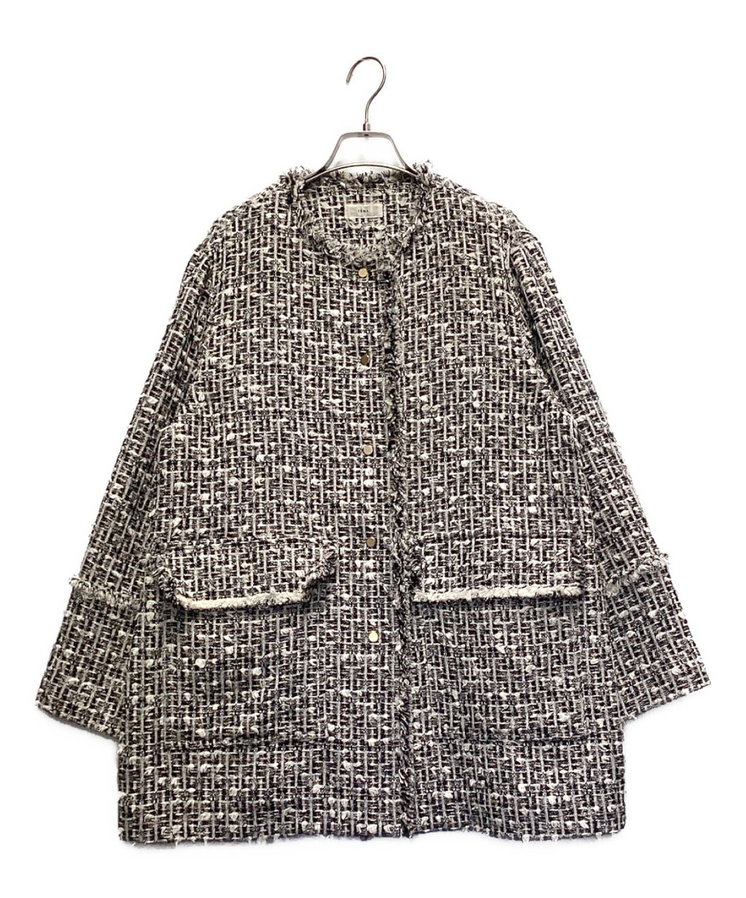 中古・古着通販】IENA (イエナ) GIOLICA ツイードジャケット ブラック