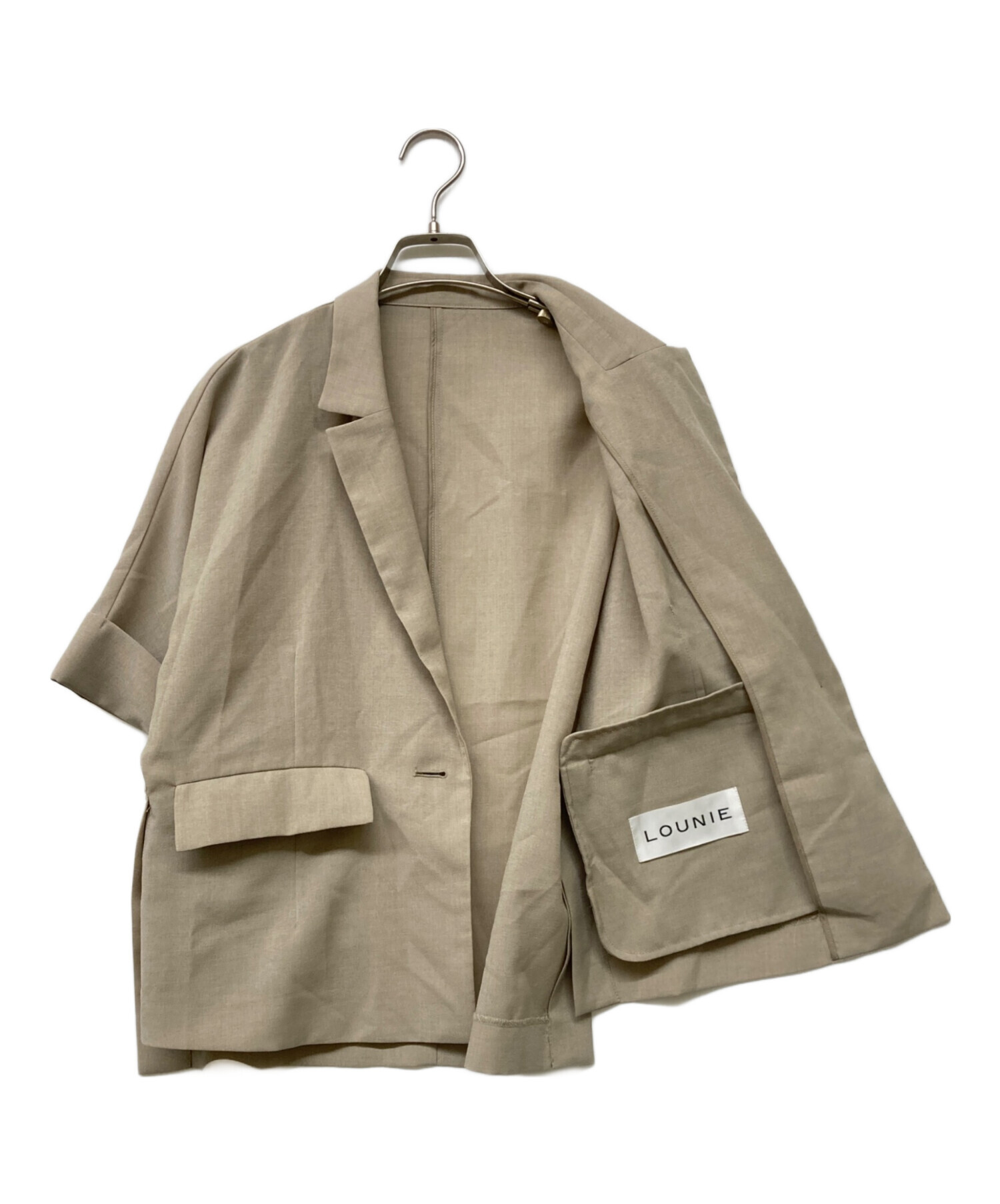LOUNIE ハーフスリーブジャケット ベージュMサイズ LOUNIE ハーフスリーブジャケット ベージュMサイズ - メルカリ