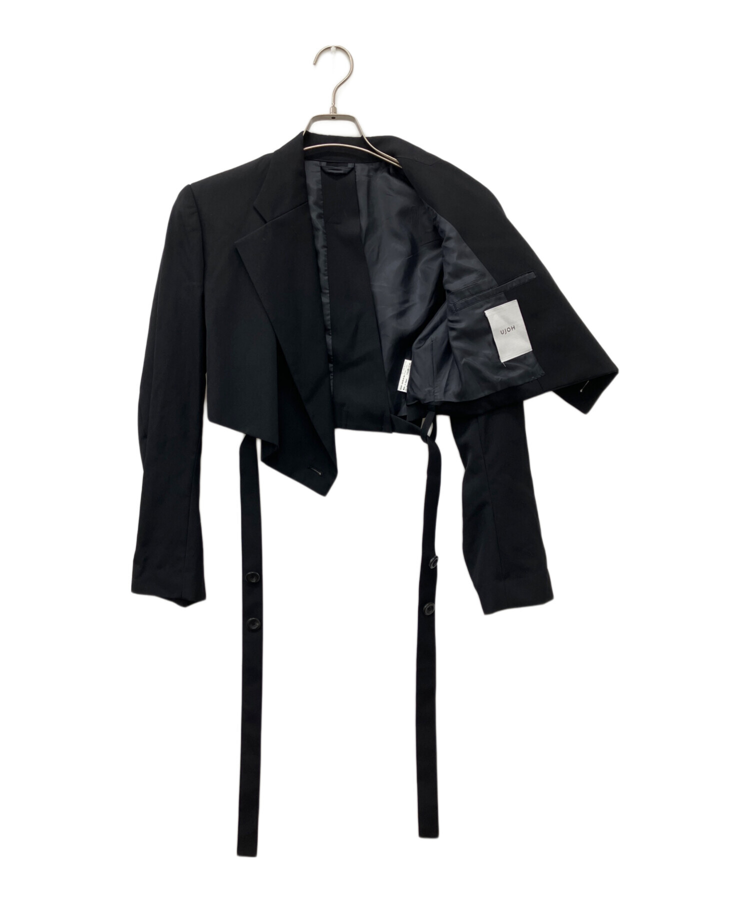 中古・古着通販】Ujoh (ウジョー) WRAP Short JKT ブラック サイズ:2