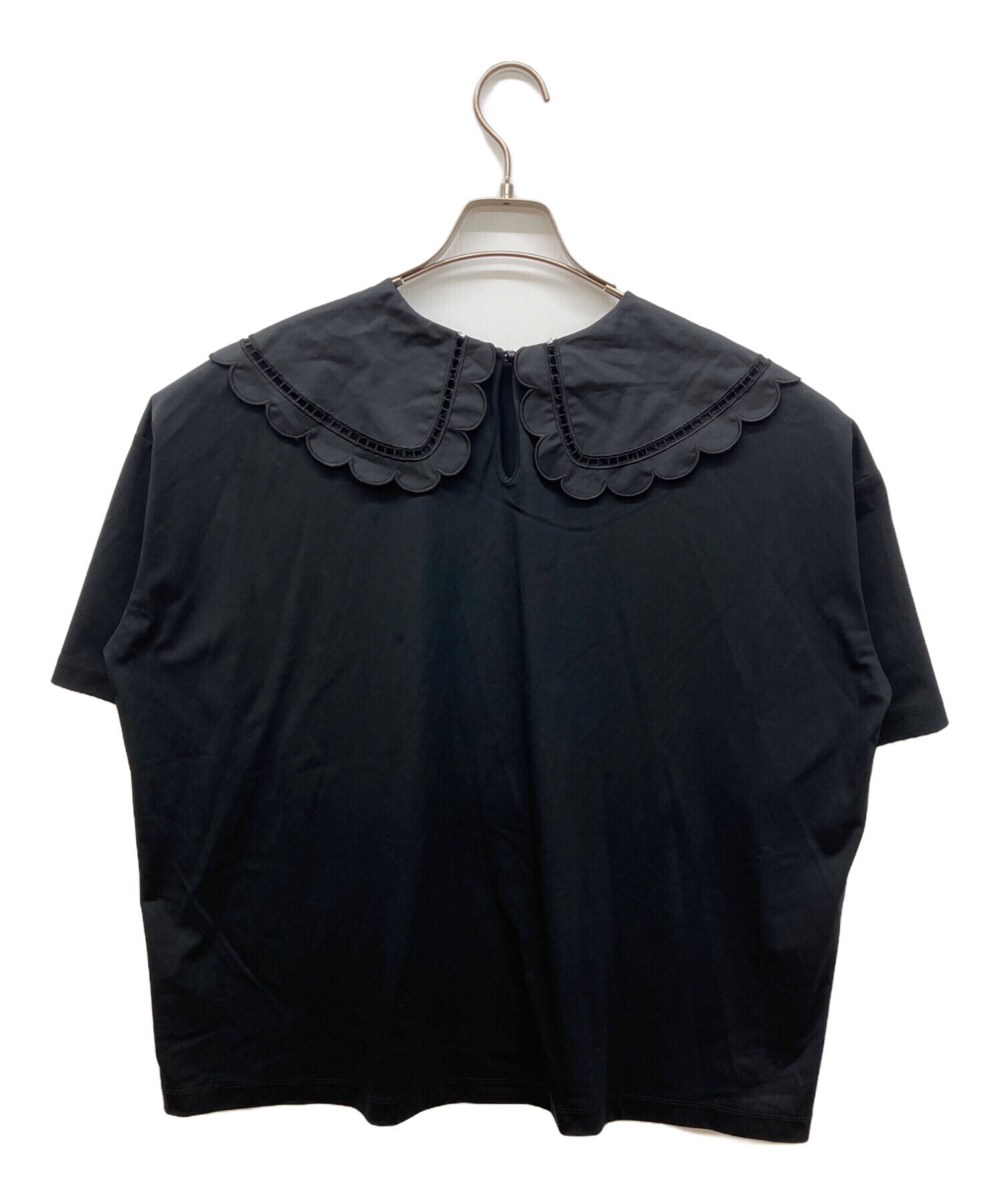 yori ビッグシルエット 即 美品 スカラップカラーカットソー T yori 襟 