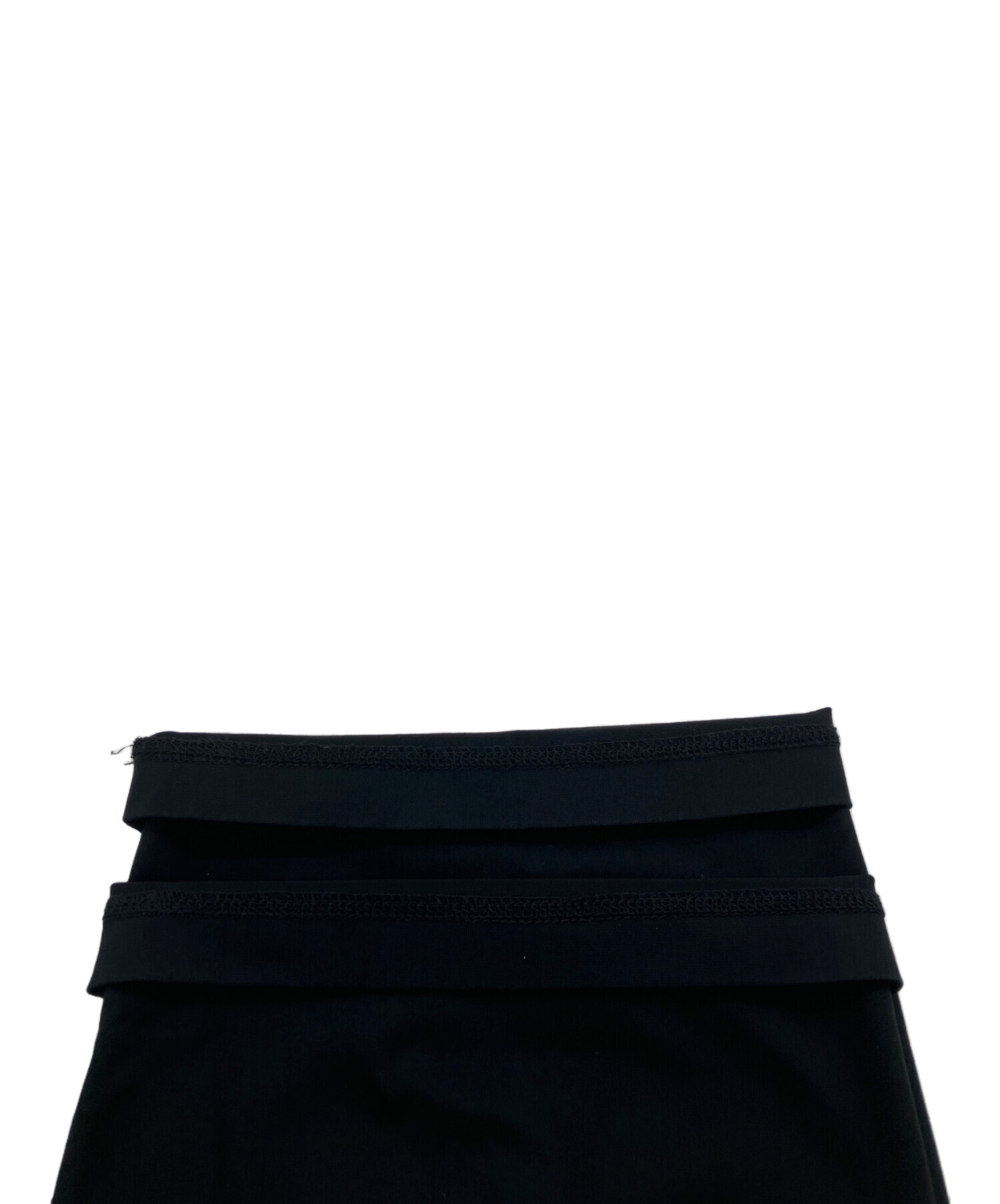 中古・古着通販】yori (ヨリ) スカラップカラーカットソー ブラック 
