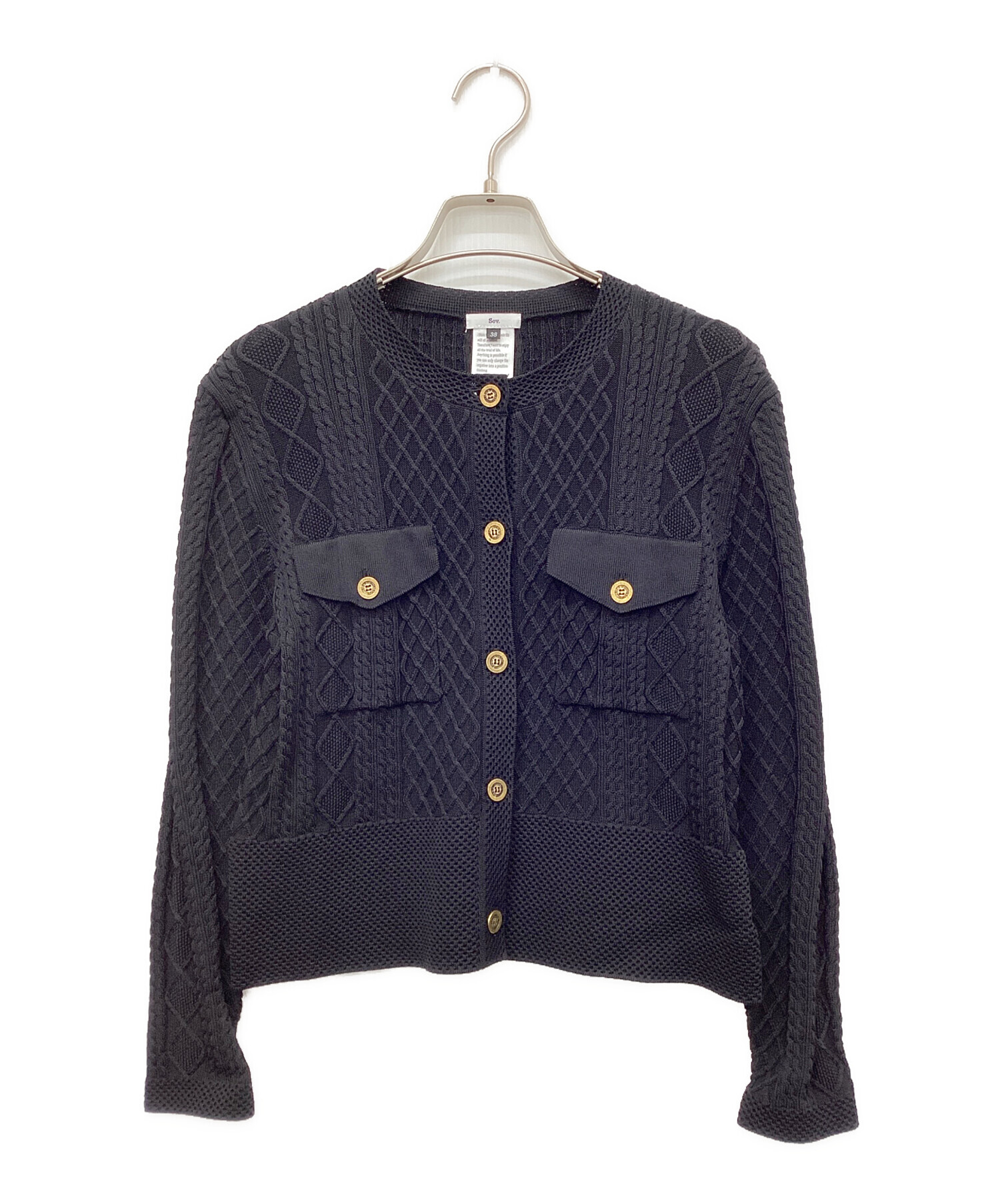 中古・古着通販】Sov. (ソブ) レーヨンナイロンダルケーブルニット