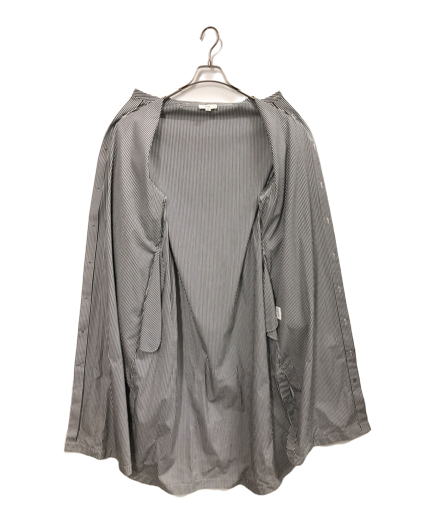 中古・古着通販】HYKE (ハイク) ストライプシャツワンピース ホワイト