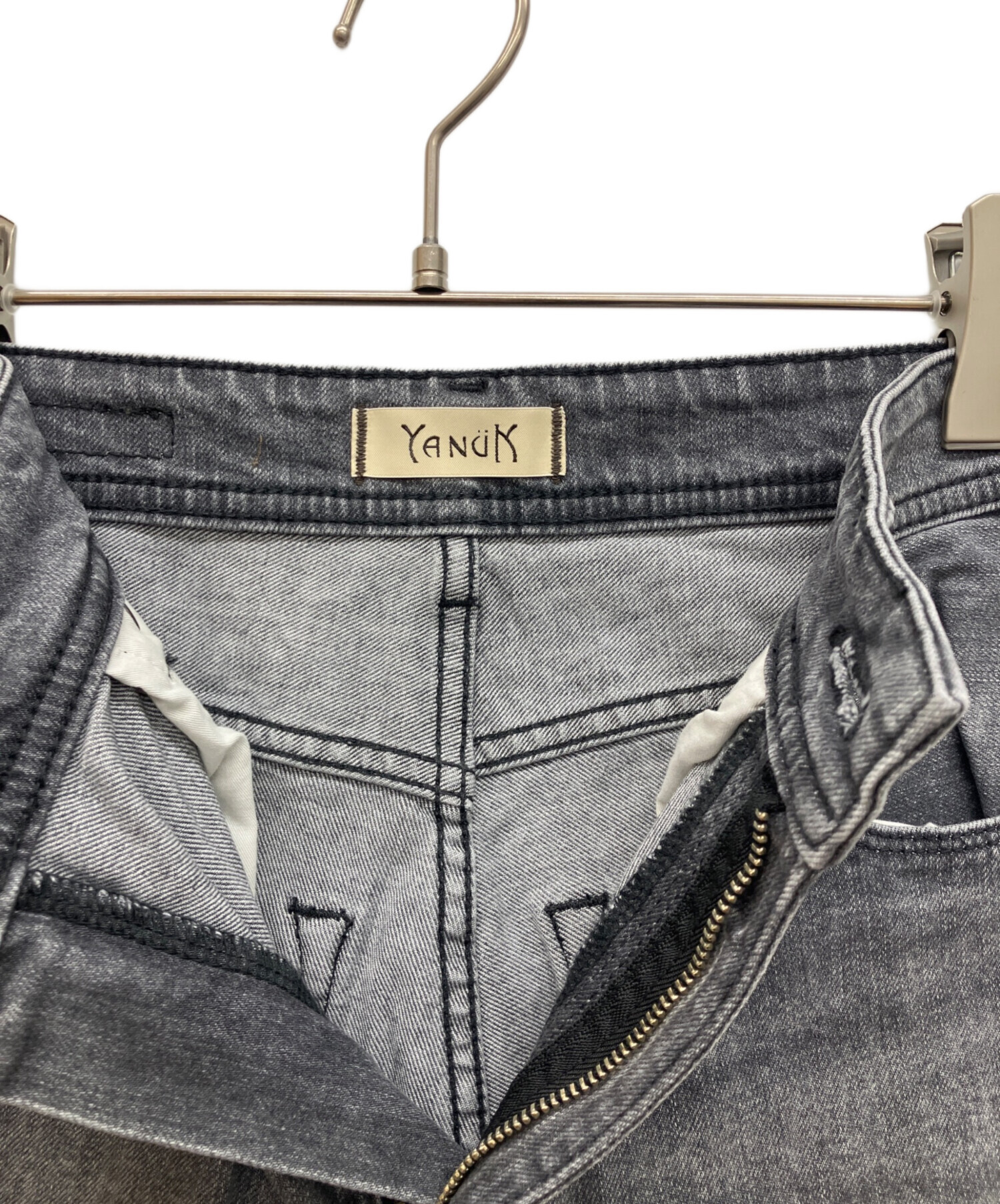 中古・古着通販】YANUK (ヤヌーク) デニムパンツ グレー サイズ:W23