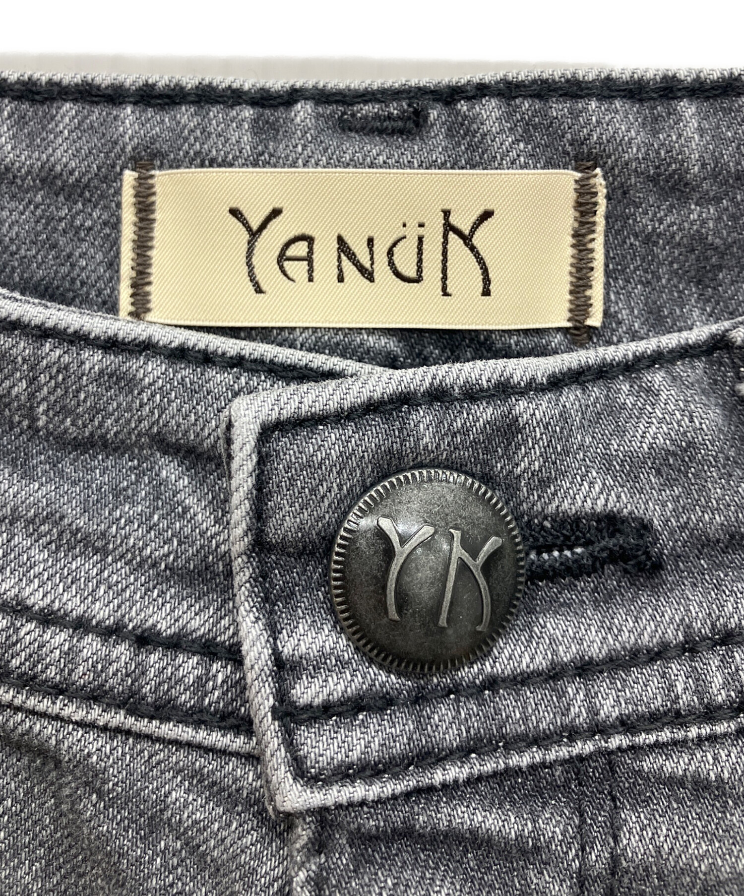 中古・古着通販】YANUK (ヤヌーク) デニムパンツ グレー サイズ:W23