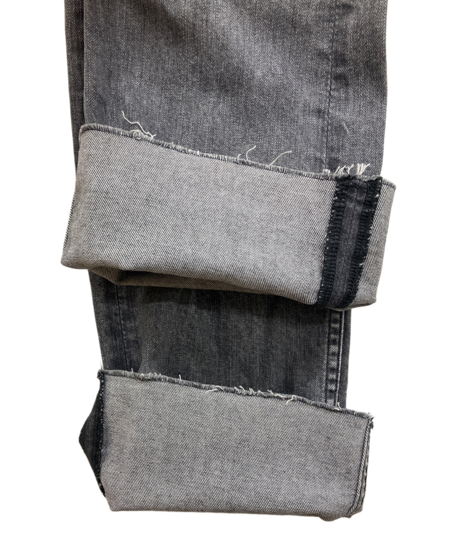 中古・古着通販】YANUK (ヤヌーク) デニムパンツ グレー サイズ:W23