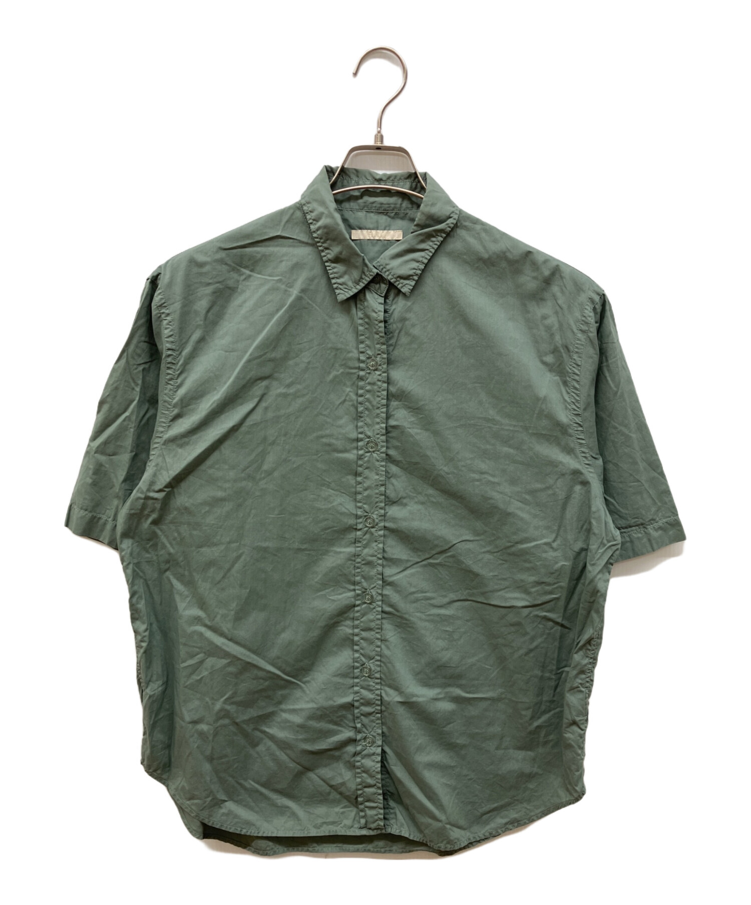 Plage プラージュ ブラウス 36(S位) グレー 【古着】【中古】 中古・古着通販】Plage (プラージュ) double cloth modern シャツ