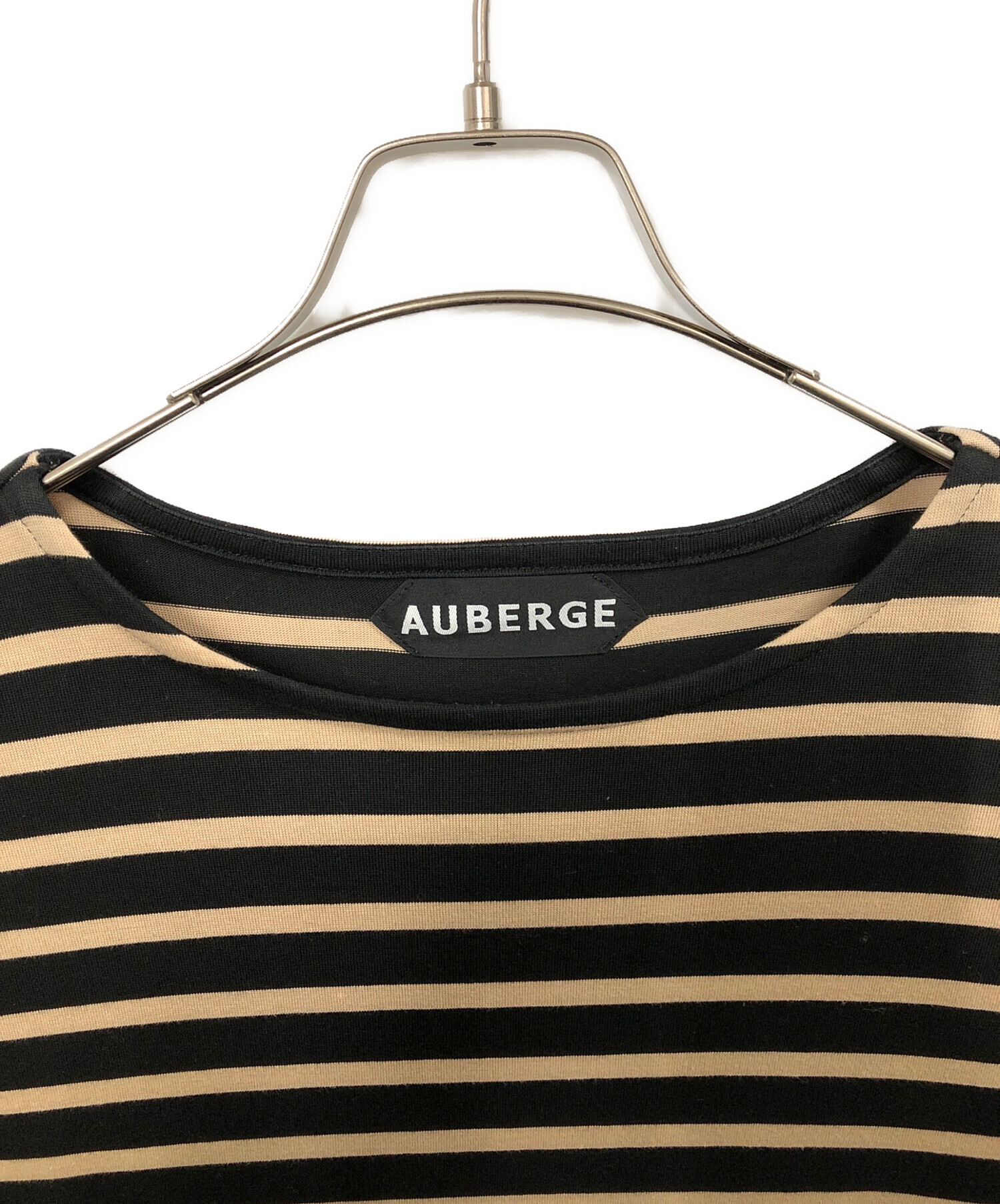 中古・古着通販】AUBERGE (オーベルジュ) ボーダーカットソー ベージュ