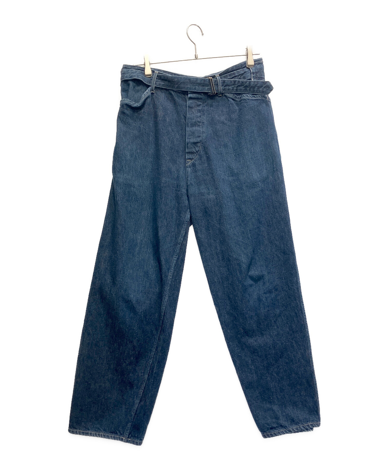 中古・古着通販】COMOLI (コモリ) デニムベルテッドパンツ インディゴ