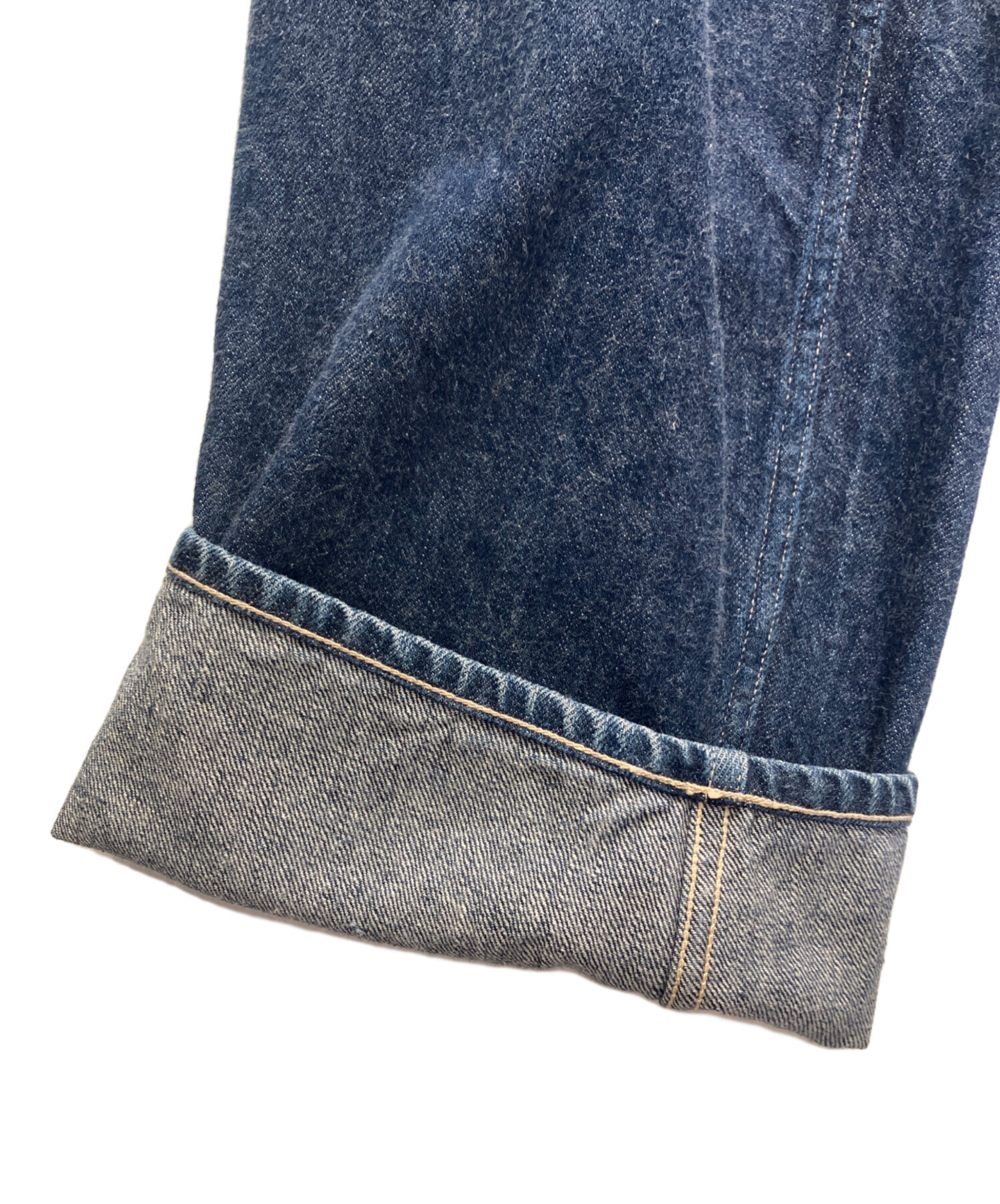 コモリ COMOLI ベルテッド デニムショートパンツ　インディゴ looponline_g6801