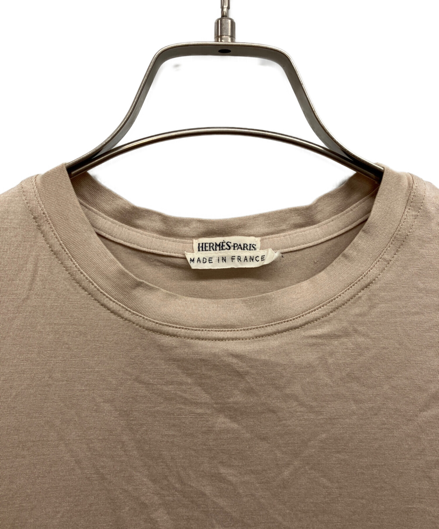 希少 HERMES エルメス マルジェラ期 シルクTシャツ グレージュ40 中古・古着通販】HERMES (エルメス) HERMES マルジェラ期 シルクT